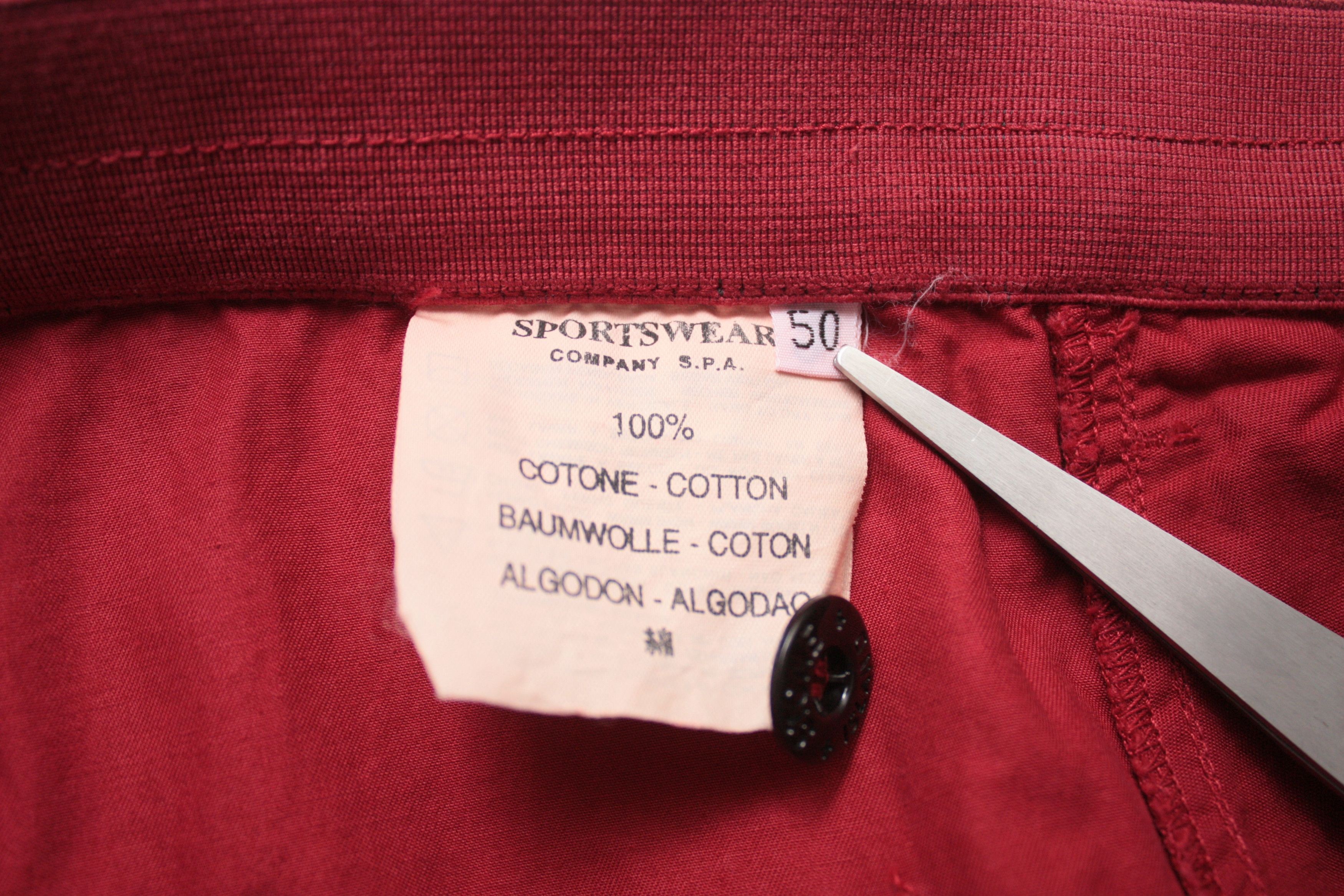 Stone Island Stone Island Red Lightweight Pants Men's 50 SS2001 Size US 34 / EU 50 - 7 Thumbnail