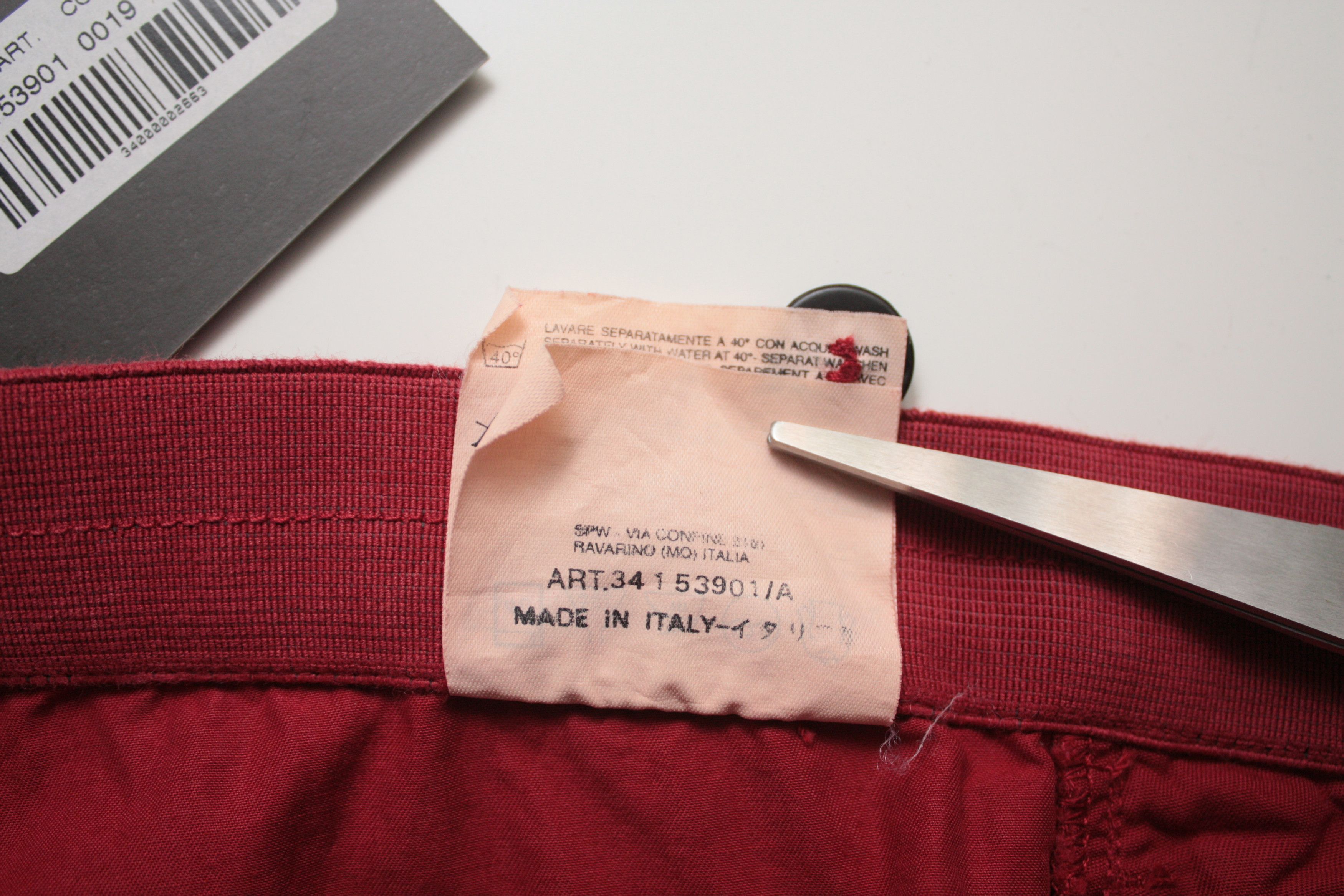 Stone Island Stone Island Red Lightweight Pants Men's 50 SS2001 Size US 34 / EU 50 - 8 Thumbnail
