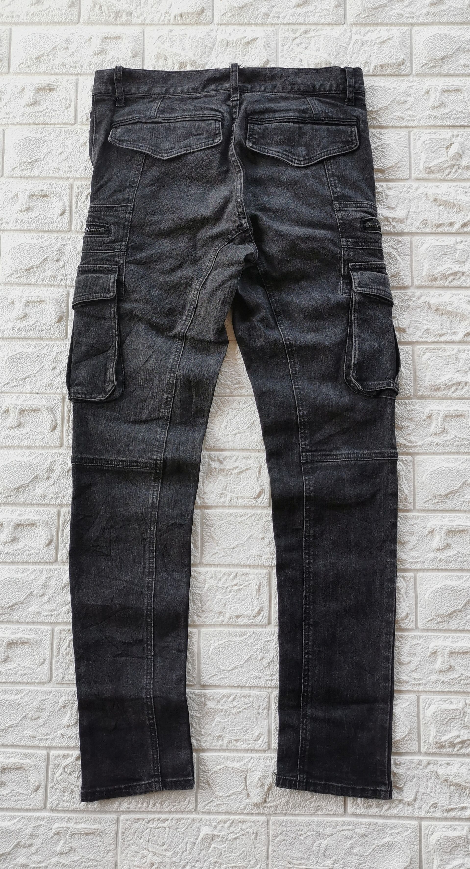 Shellac Vintage Shellac semanticdesign Japan Black Cargo Jeans Size US 30 / EU 46 - 6 Thumbnail