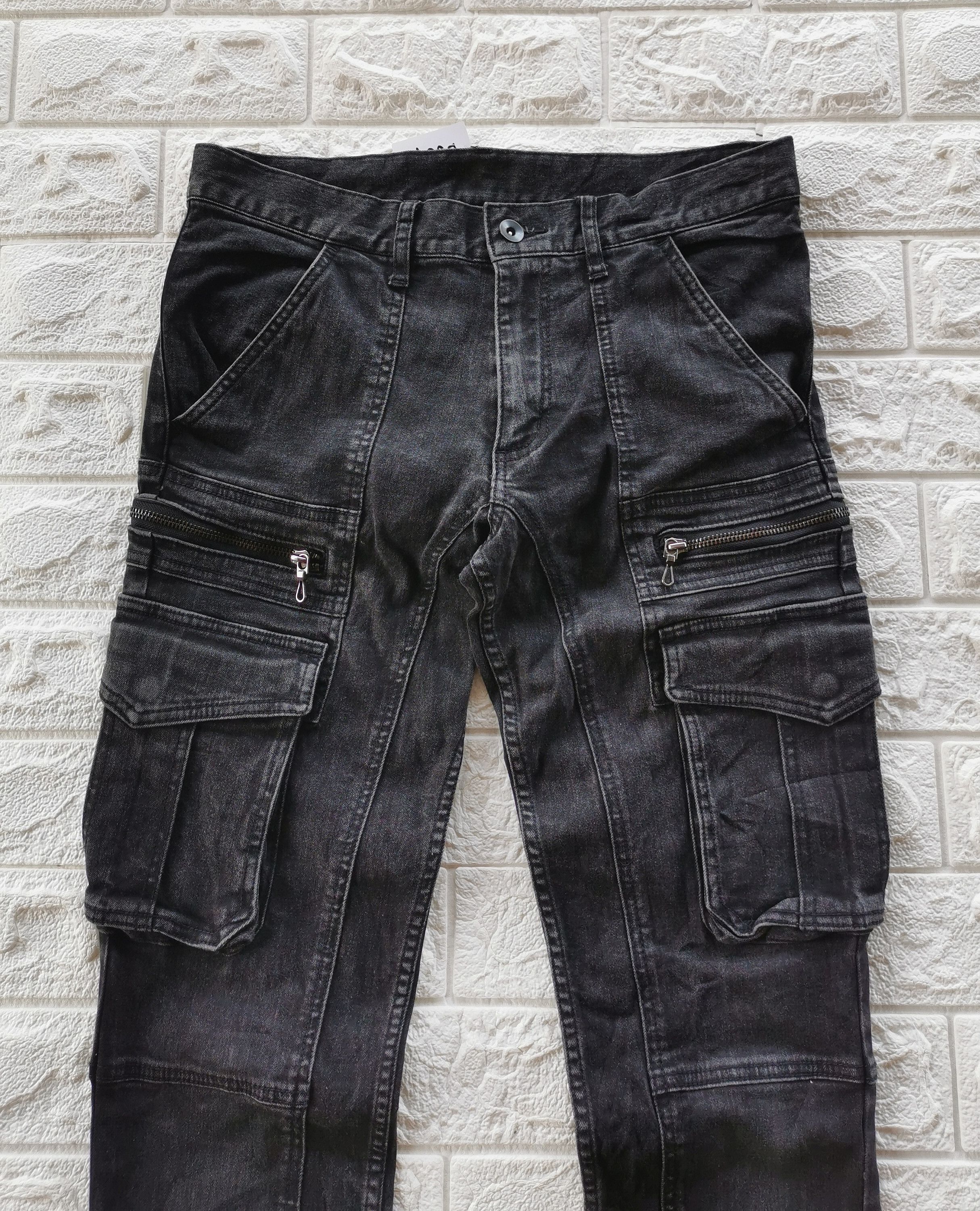 Shellac Vintage Shellac semanticdesign Japan Black Cargo Jeans Size US 30 / EU 46 - 2 Thumbnail