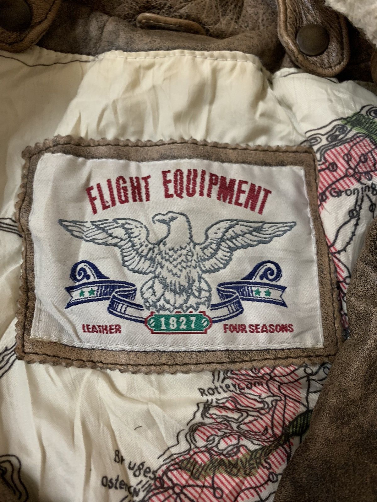 Japanese Brand × Leather Flight Equipment Four Seasons Leather Jacket Size US L / EU 52-54 / 3 - 8 Thumbnail