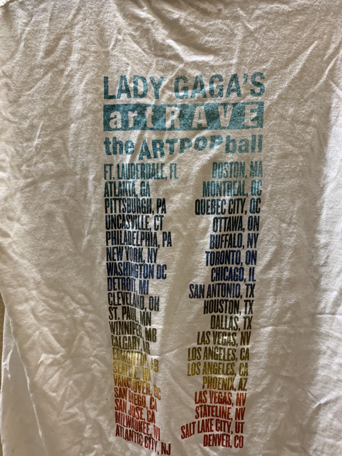Band Tees Nice Lady Gaga Art Rave The Artpopball 2014 T Shirt Size US XL / EU 56 / 4 - 4 Thumbnail