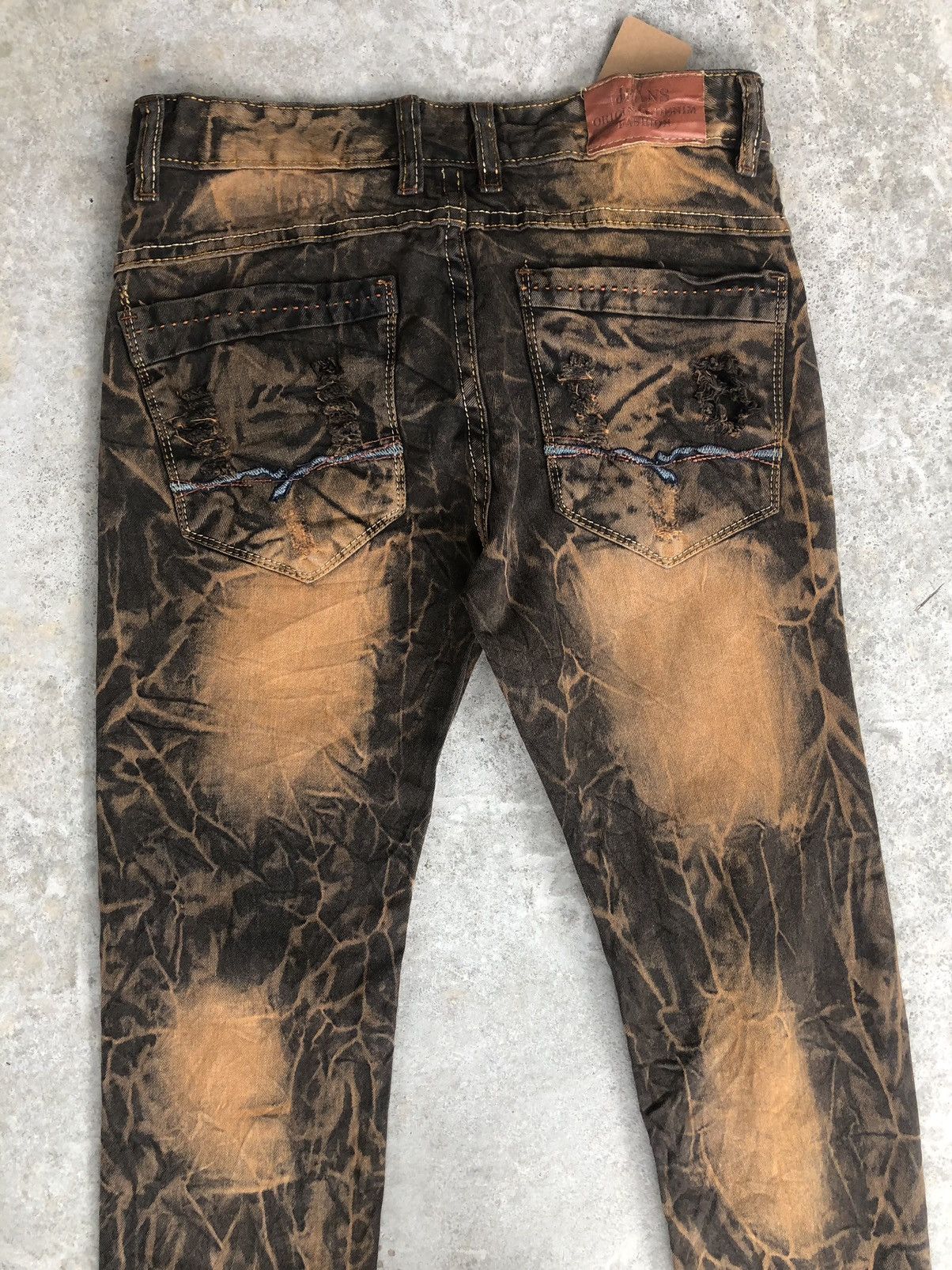 Japanese Brand Japanese Jeans Acid Wash Distressed Jeans Patchwork Denim Size US 29 - 10 Thumbnail