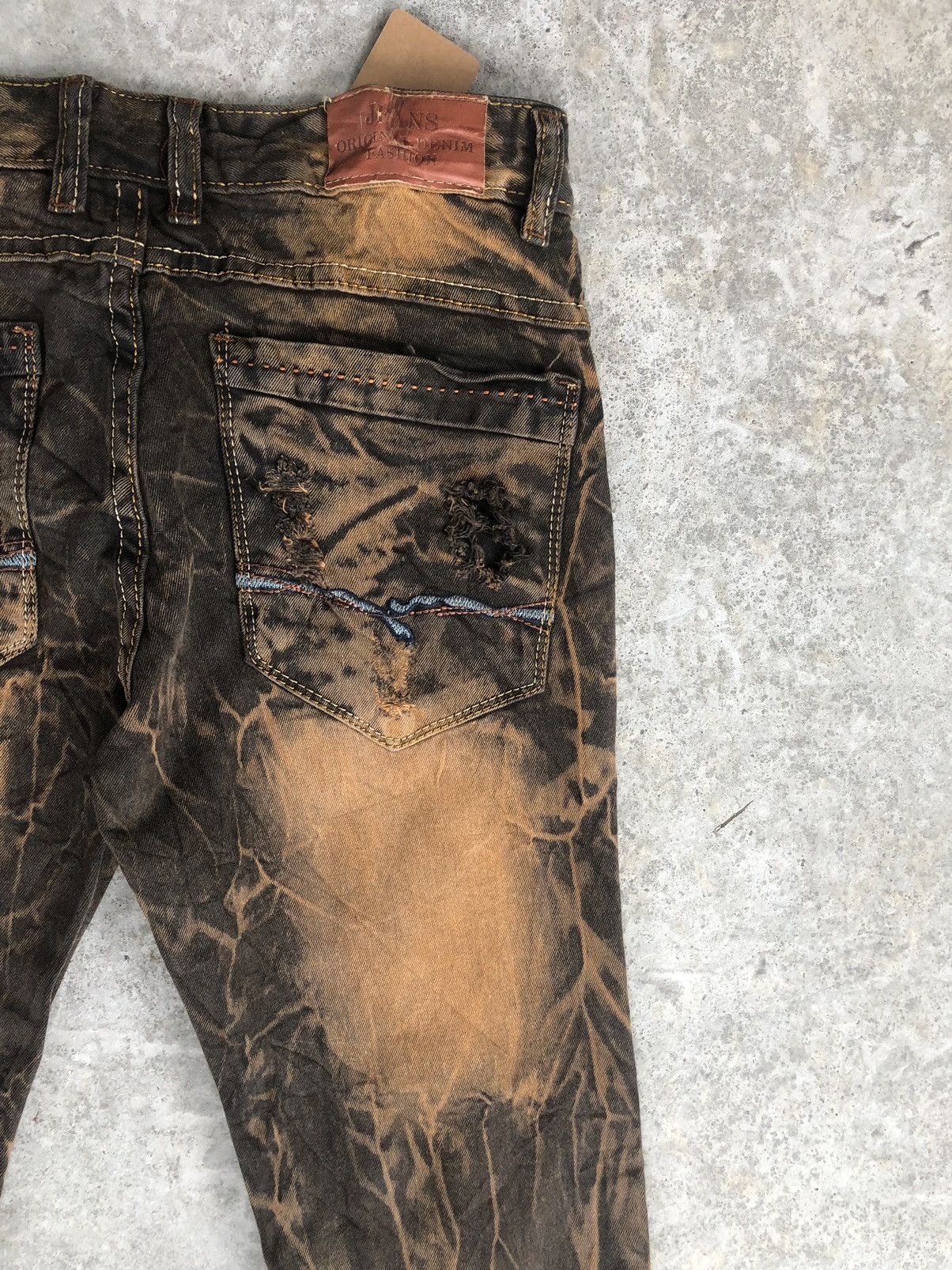 Japanese Brand Japanese Jeans Acid Wash Distressed Jeans Patchwork Denim Size US 29 - 12 Thumbnail