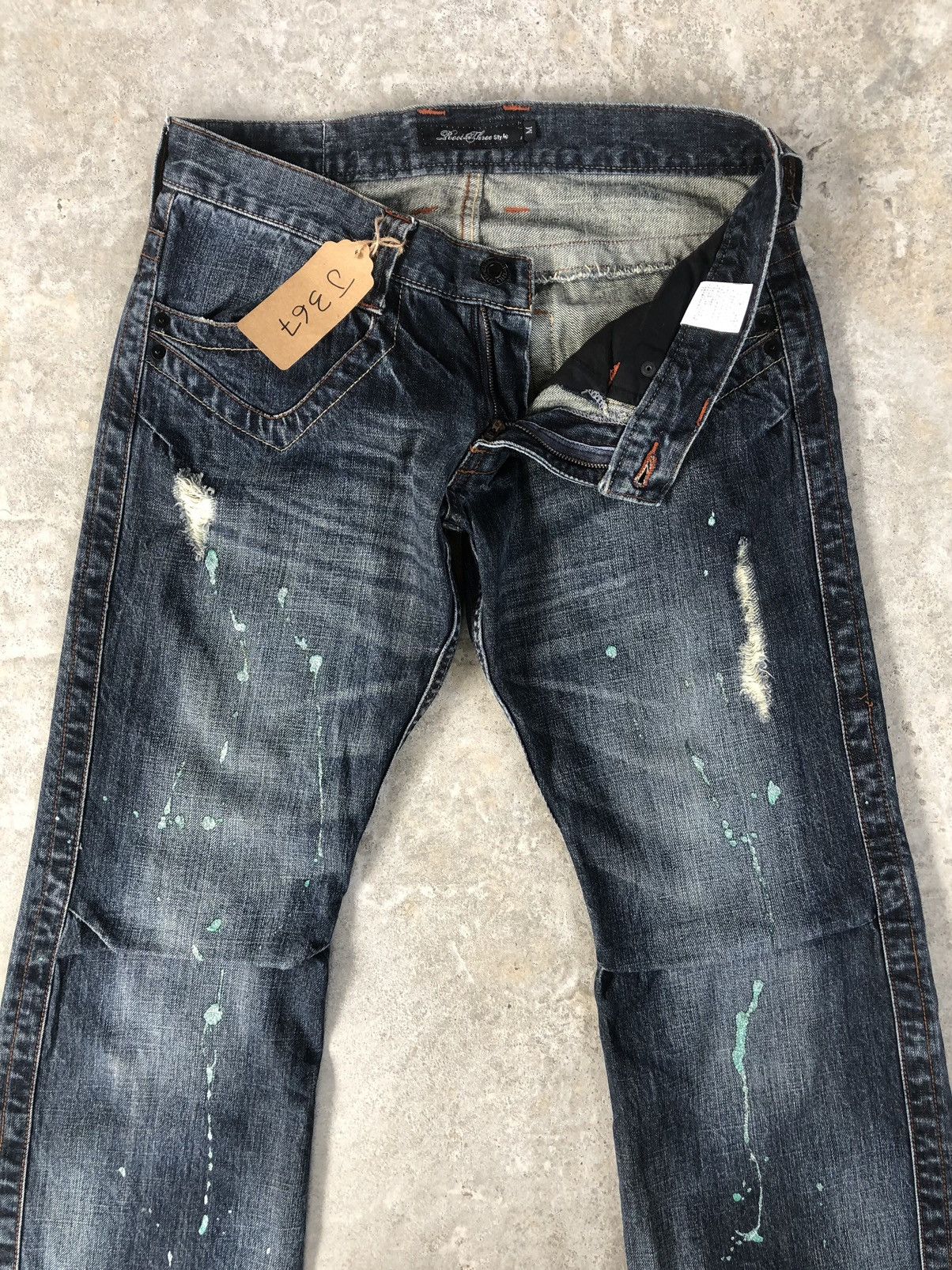 If Six Was Nine Japanese root three Flared Jeans Distressed Jeans Size US 32 / EU 48 - 3 Thumbnail