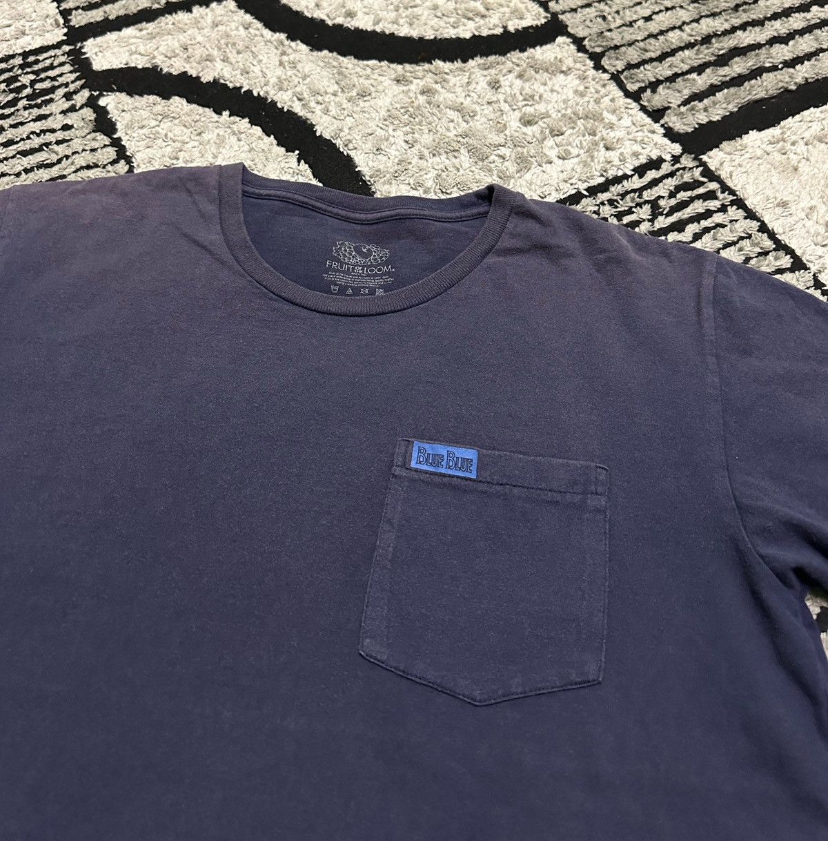 Blue Blue Japan vintage blue blue single pocket tee Size US L / EU 52-54 / 3 - 2 Thumbnail