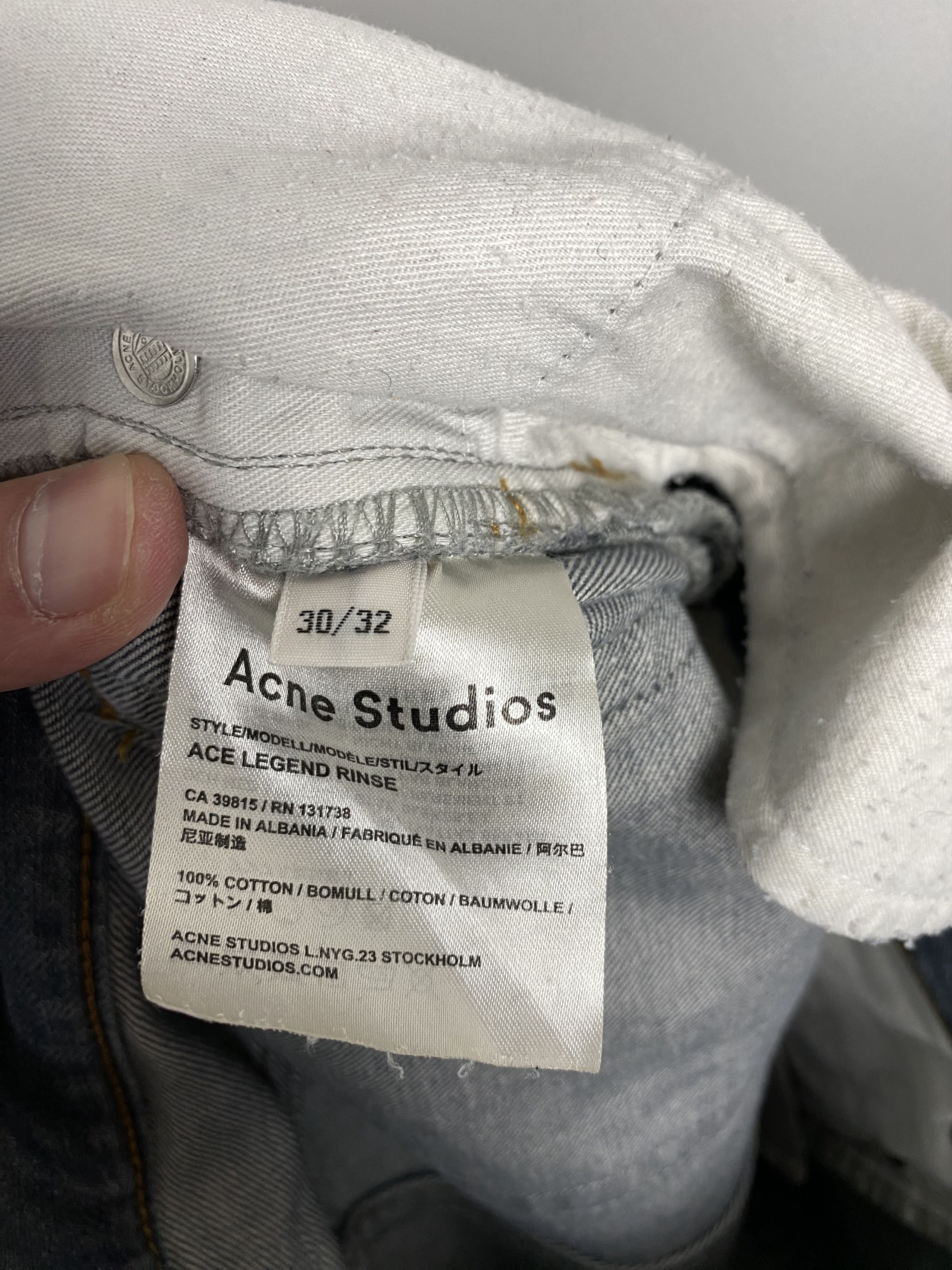 Acne Studios Acne Studios Ace Legend Rinse Jeans W30 L32 Size US 30 / EU 46 - 10 Thumbnail