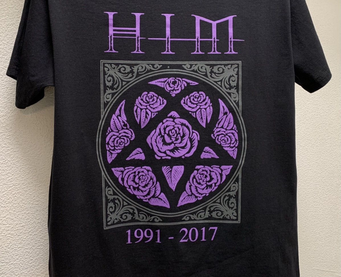 Band Tees Him rock band tee 1991 2017 tour t-shirt L. H I M memoriam Size US L / EU 52-54 / 3 - 3 Thumbnail