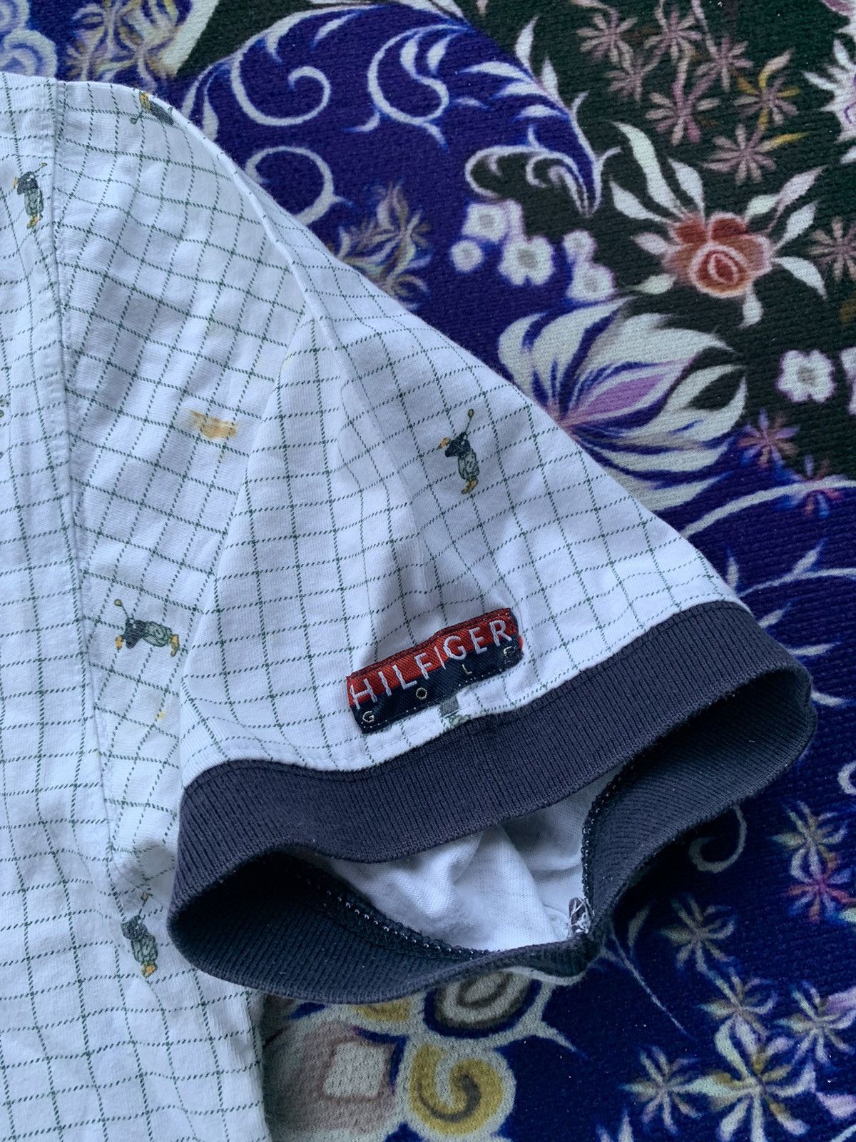 Designer Vintage Tommy Golf Full Print Polo Tshirt Size US XL / EU 56 / 4 - 6 Thumbnail