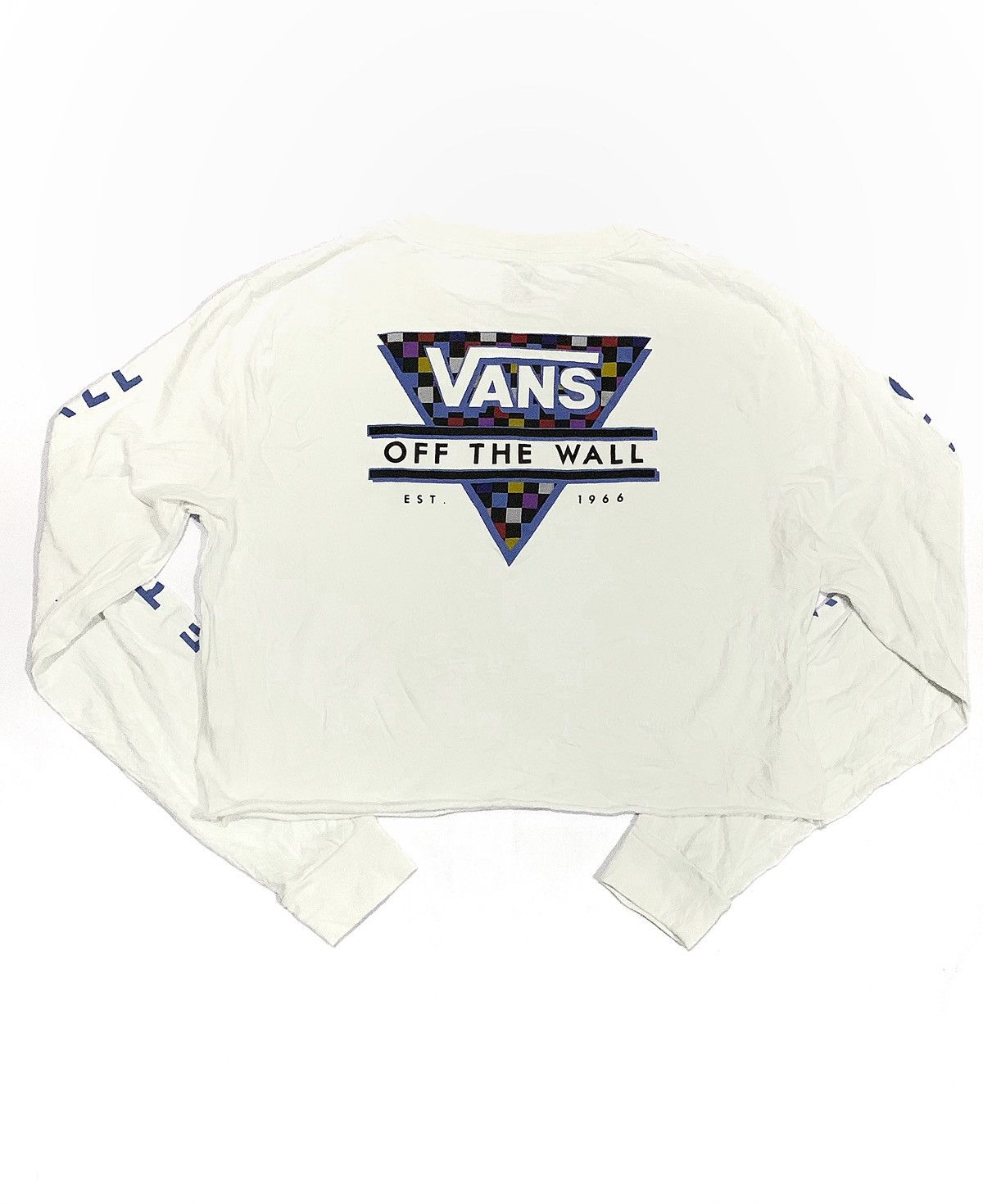 Vans crop top vans of the wall printed