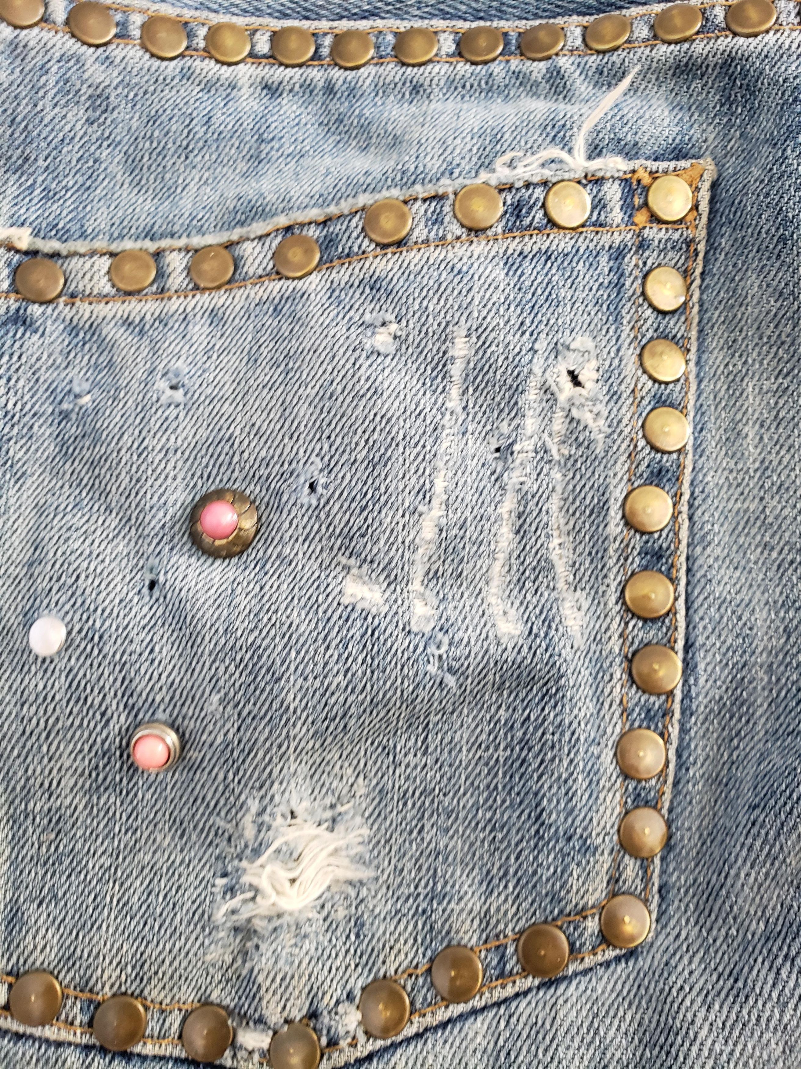 Dolce & Gabbana Jewel Studded Distressed Jeans Size US 30 / EU 46 - 9 Thumbnail