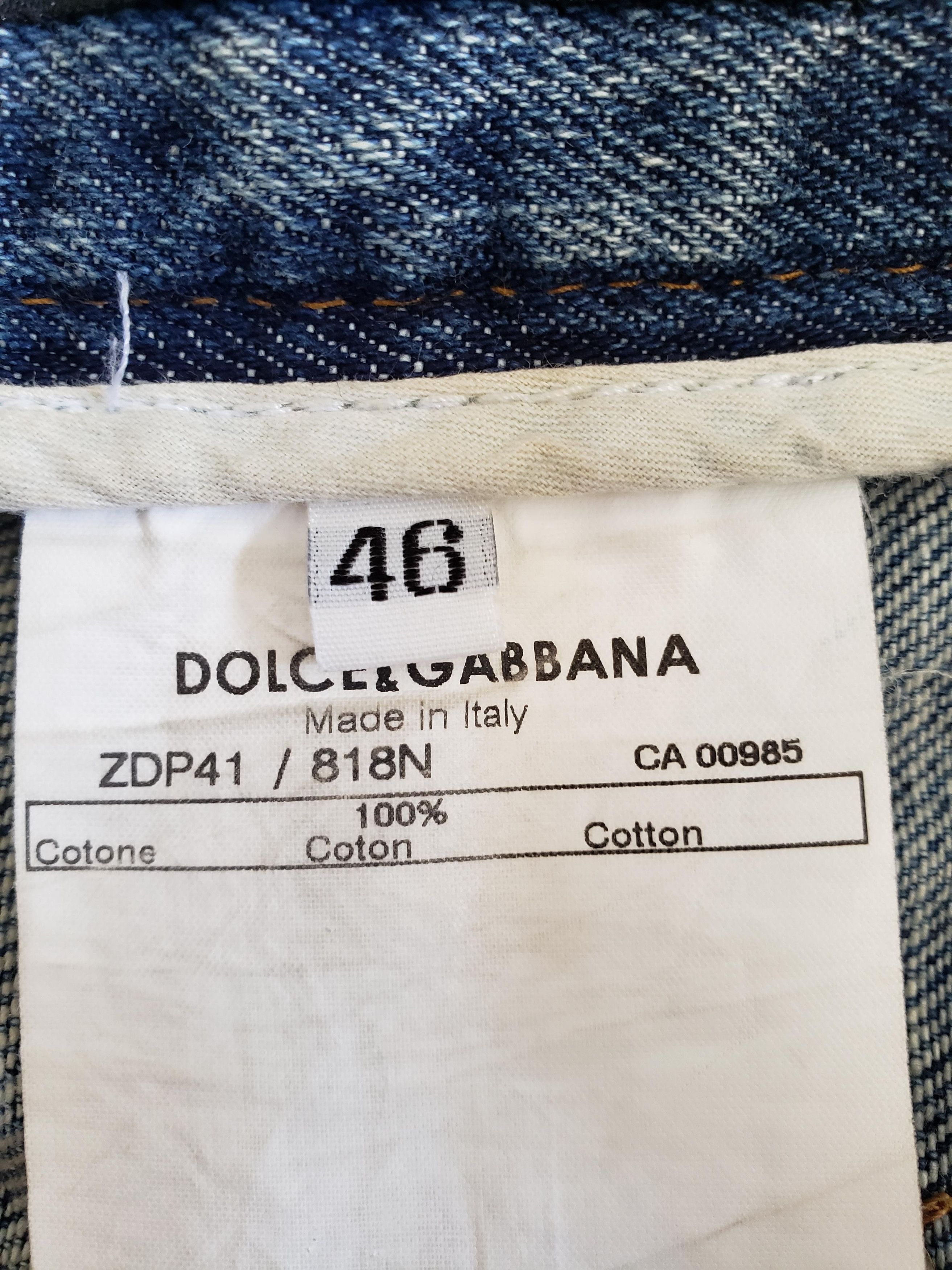 Dolce & Gabbana Jewel Studded Distressed Jeans Size US 30 / EU 46 - 11 Thumbnail