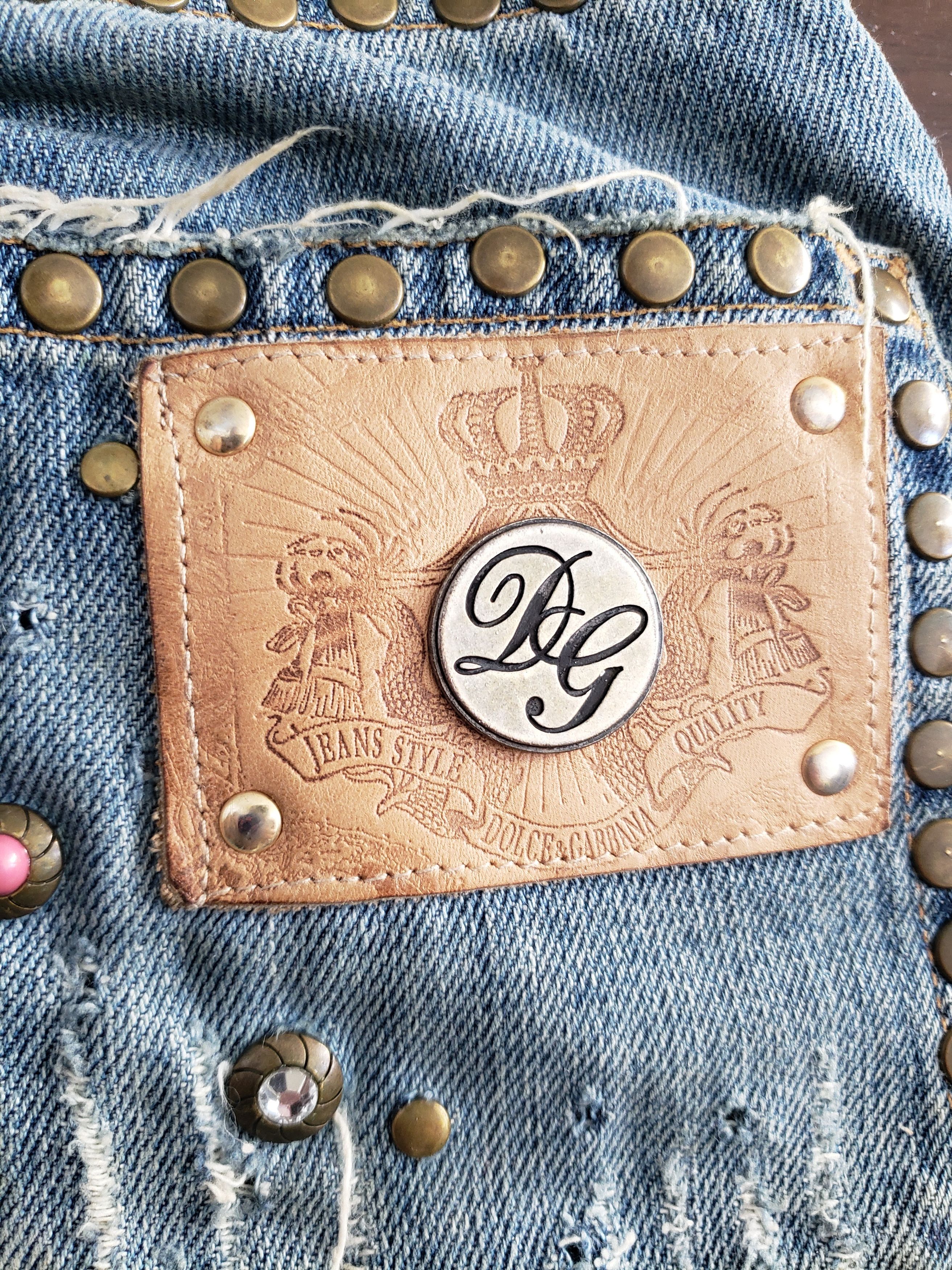 Dolce & Gabbana Jewel Studded Distressed Jeans Size US 30 / EU 46 - 8 Thumbnail