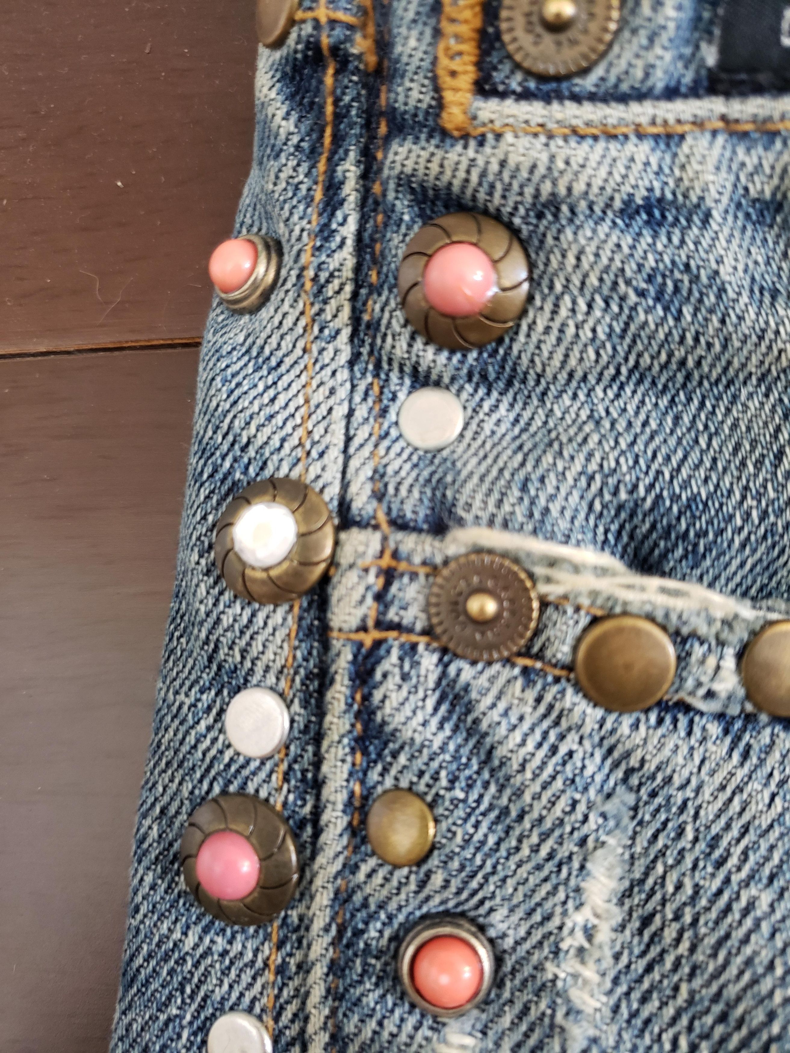 Dolce & Gabbana Jewel Studded Distressed Jeans Size US 30 / EU 46 - 6 Thumbnail
