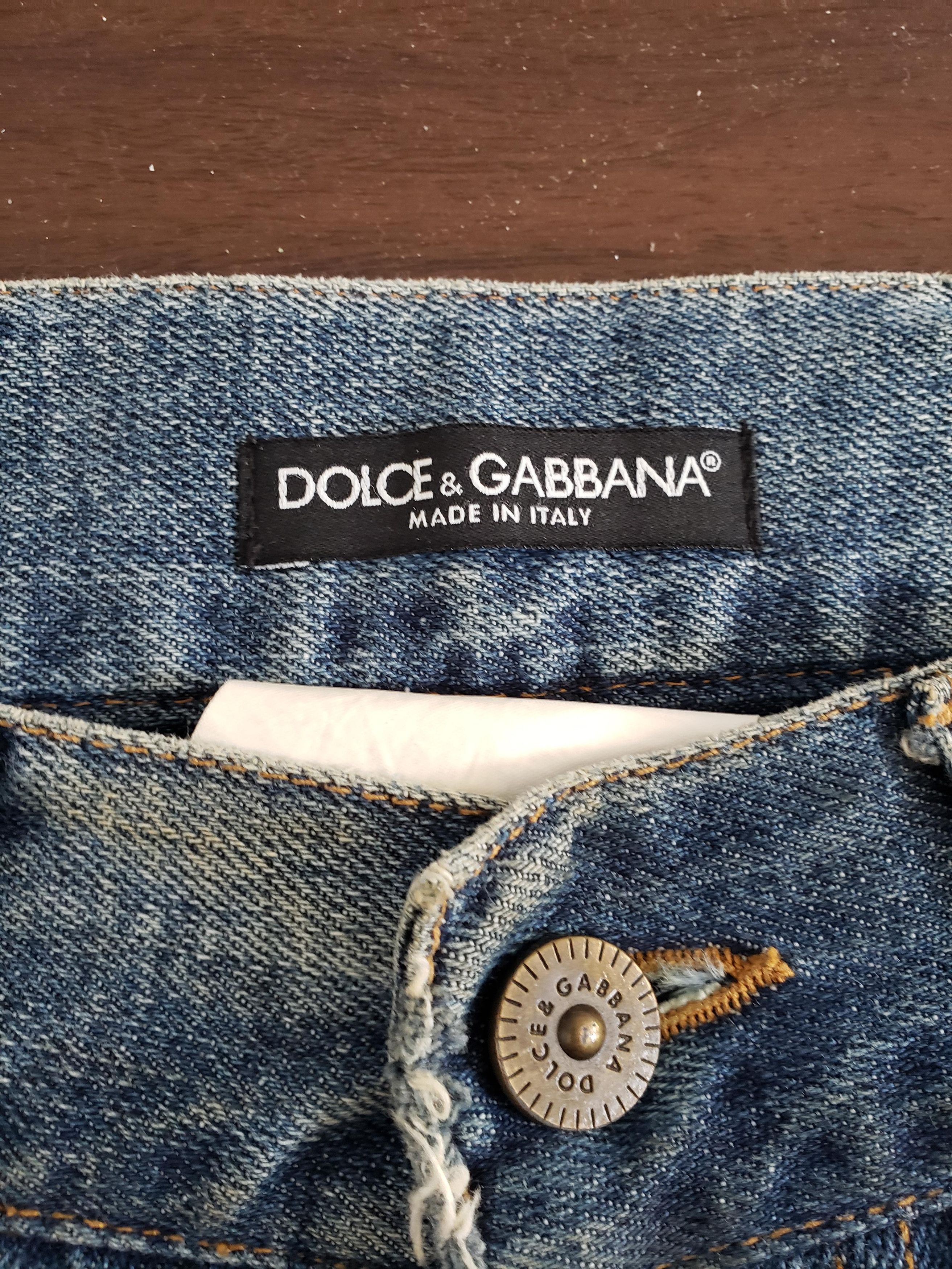 Dolce & Gabbana Jewel Studded Distressed Jeans Size US 30 / EU 46 - 10 Thumbnail