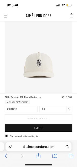 Aime Leon Dore Aime Leon Dore / Porsche 356 Chino Racing Hat | Grailed