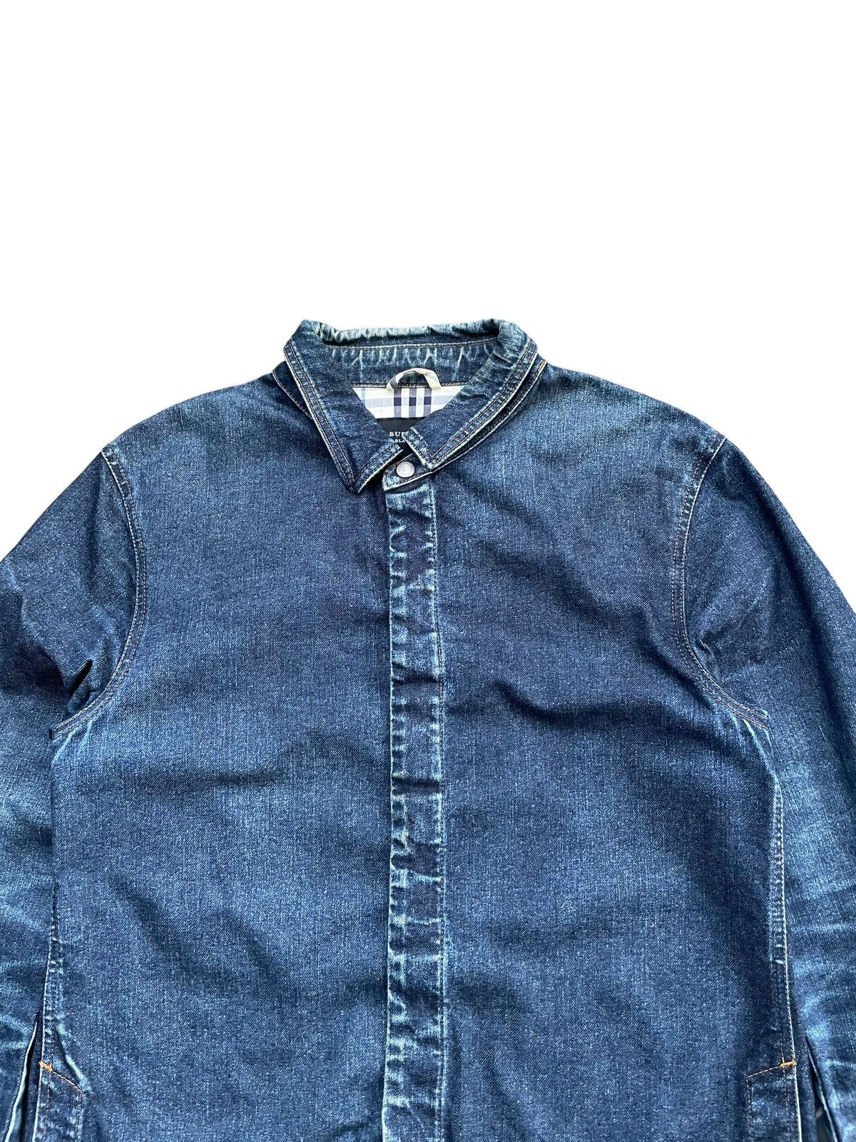 Burberry Vintage Burberry Black Label Denim Jacket Size US L / EU 52-54 / 3 - 3 Thumbnail