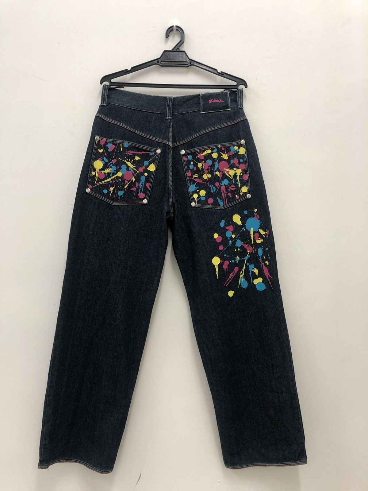 If Six Was Nine OCTOPUS ARMY Japan Pop Art Splatter Punk Denim Pant Loose Size US 32 / EU 48 - 1 Thumbnail