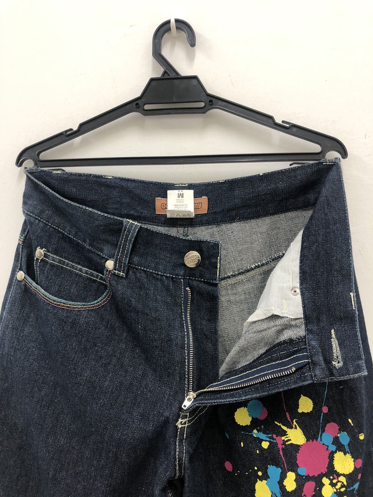 If Six Was Nine OCTOPUS ARMY Japan Pop Art Splatter Punk Denim Pant Loose Size US 32 / EU 48 - 6 Thumbnail