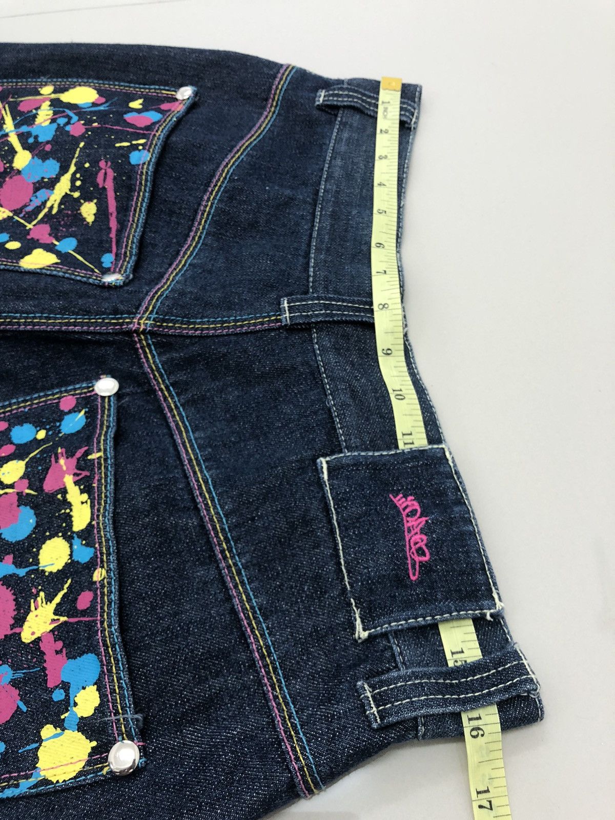 If Six Was Nine OCTOPUS ARMY Japan Pop Art Splatter Punk Denim Pant Loose Size US 32 / EU 48 - 9 Thumbnail