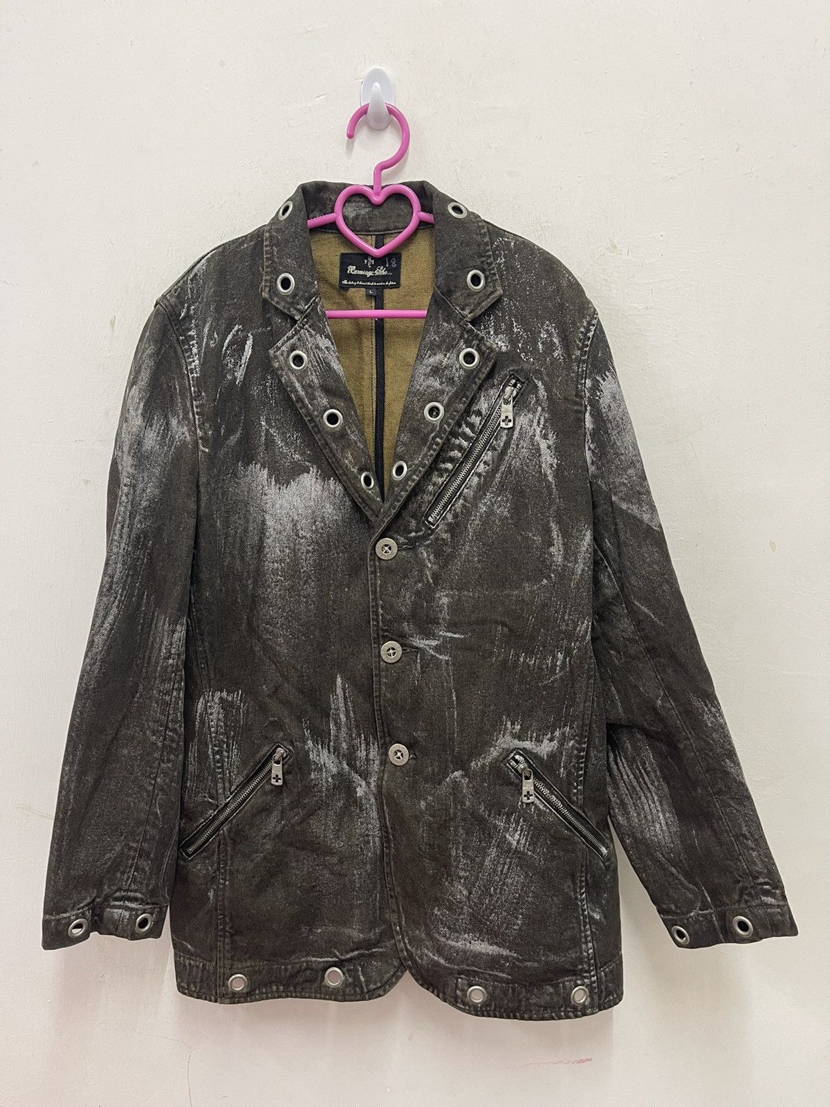 BERNINGS SHO Vintage BERNINGS SHO Paint Splatter Lgb Undercover Goth Punk Size US L / EU 52-54 / 3 - 1 Thumbnail