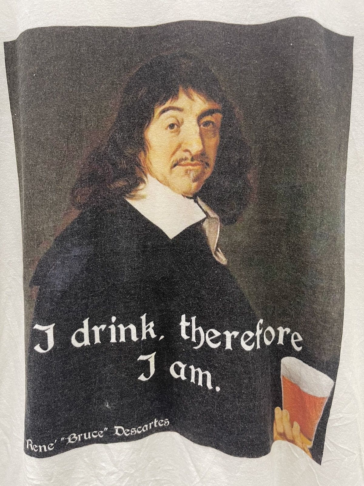 Arts & Science Rare Vintage RENE BRUCE DESCARTES Philosophy Pop Art Parody Size US L / EU 52-54 / 3 - 2 Thumbnail