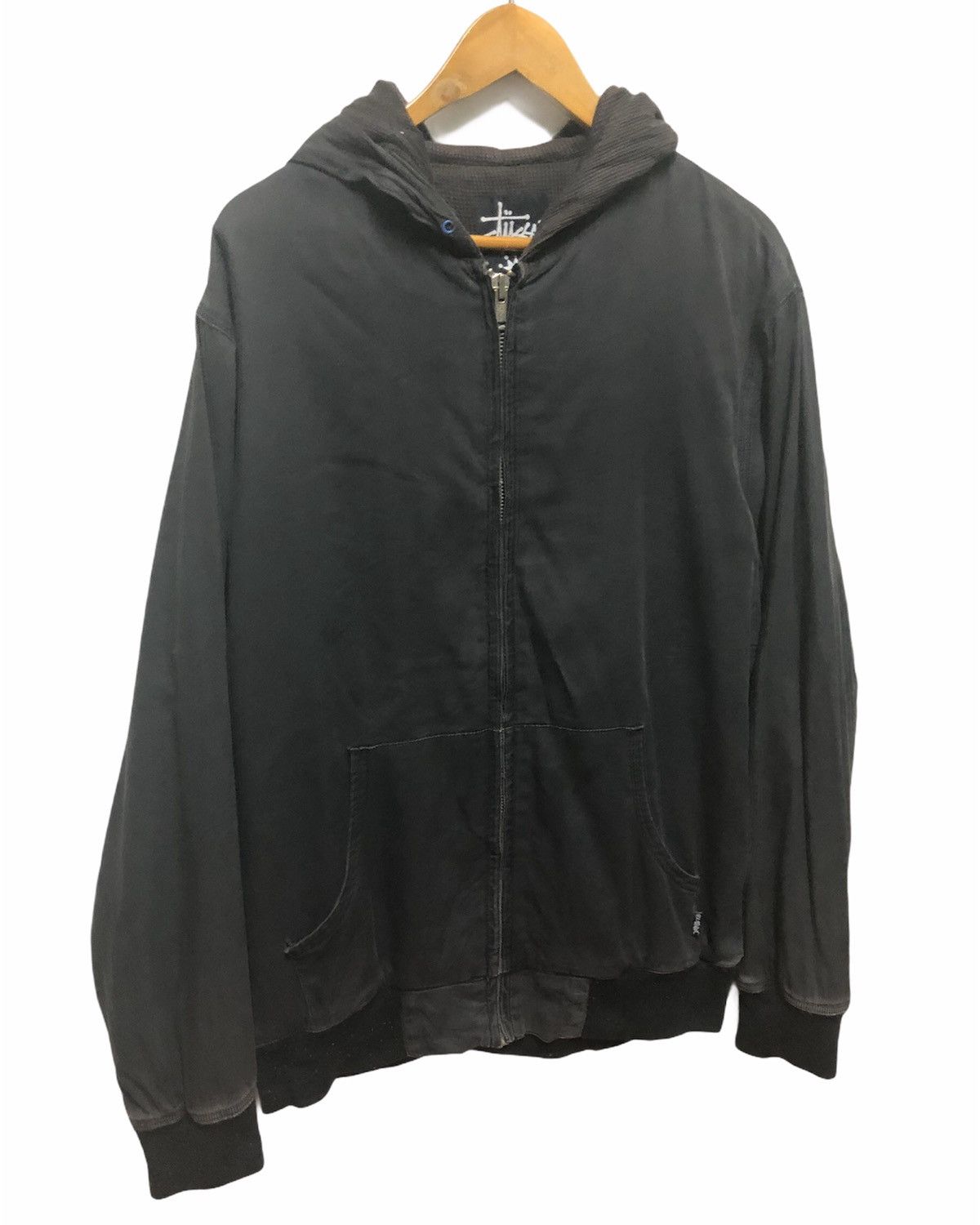 Stussy × Vintage Stussy Bomber Hoodie Jacket Size US L / EU 52-54 / 3 - 3 Thumbnail