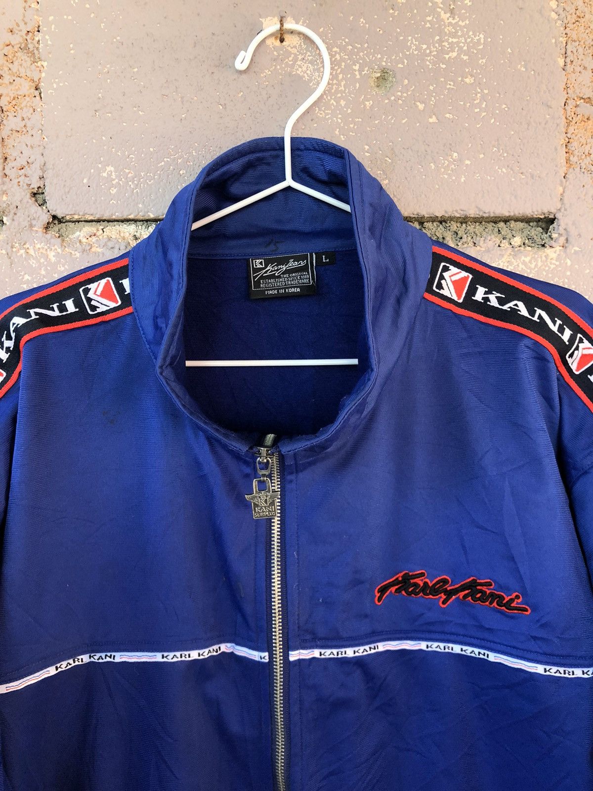 Karl Kani Rare 90s Vintage KARL KANI Side Taped Spell Out Sweater Size US L / EU 52-54 / 3 - 4 Thumbnail