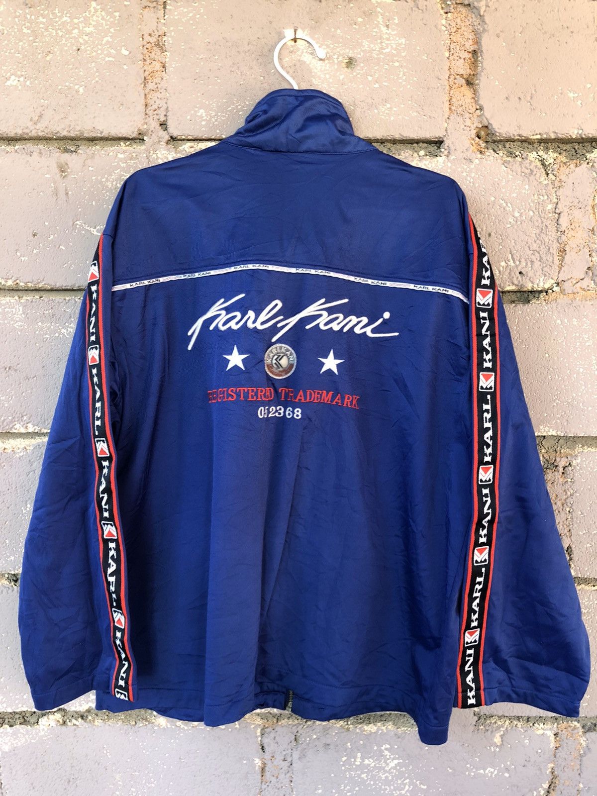 Karl Kani Rare 90s Vintage KARL KANI Side Taped Spell Out Sweater Size US L / EU 52-54 / 3 - 1 Thumbnail