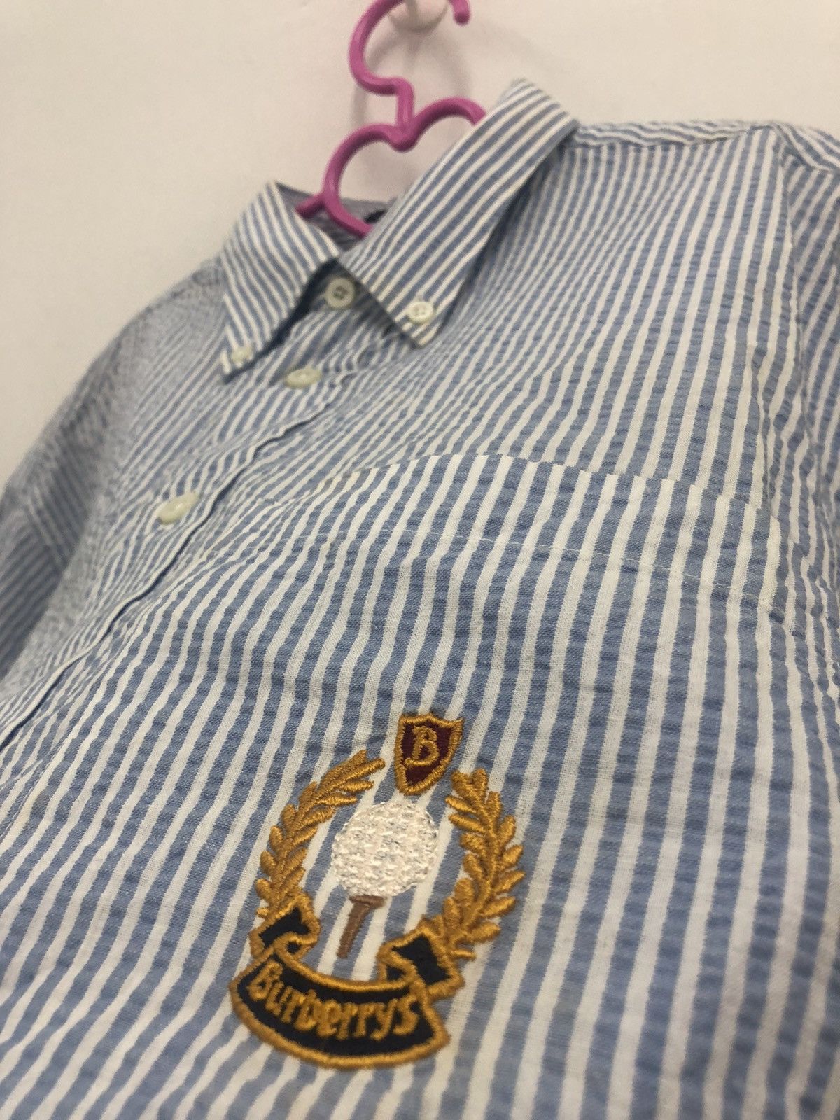 Burberry Rare Vintage BURBERRYS Pocket Striped Button Up Shirt Size US M / EU 48-50 / 2 - 2 Thumbnail