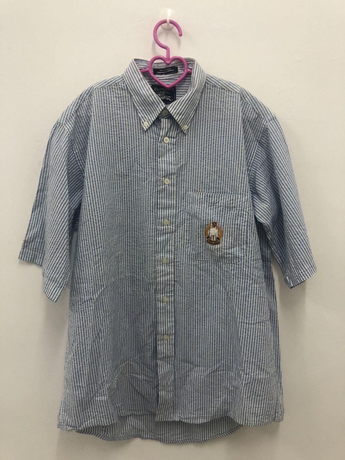 Burberry Rare Vintage BURBERRYS Pocket Striped Button Up Shirt Size US M / EU 48-50 / 2 - 1 Thumbnail