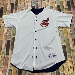 MAJESTIC  JIM THOME Cleveland Indians 1997 Throwback Baseball Jersey