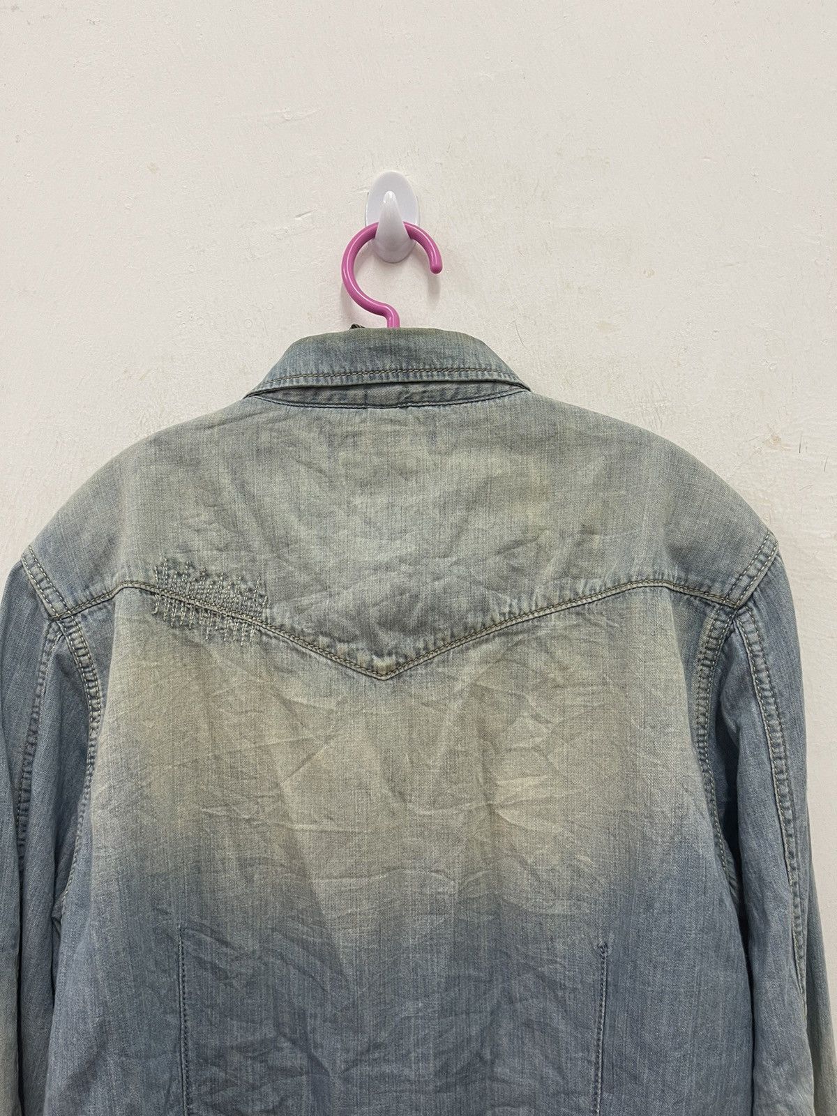 Japanese Brand Rare Vintage KRIFF MAYER Western Pearl Snap Button Denim Size US L / EU 52-54 / 3 - 9 Thumbnail