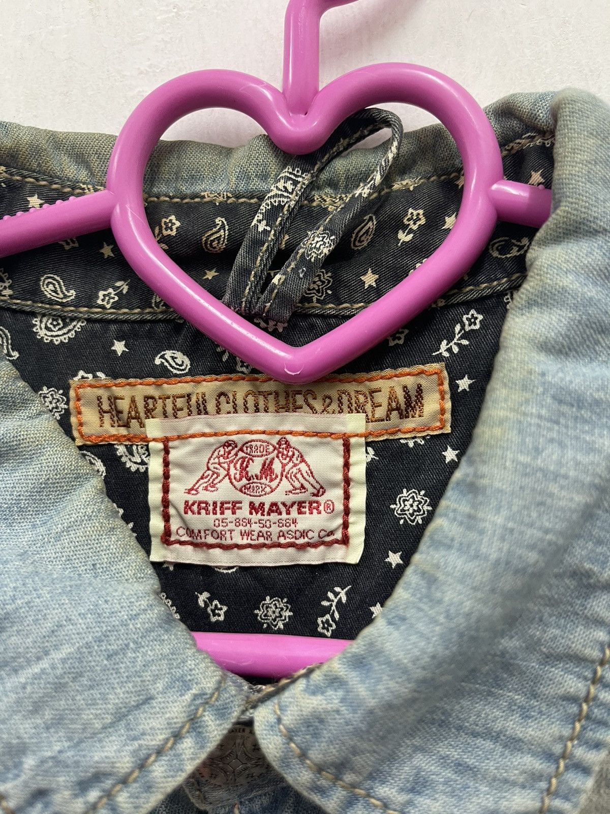 Japanese Brand Rare Vintage KRIFF MAYER Western Pearl Snap Button Denim Size US L / EU 52-54 / 3 - 6 Thumbnail