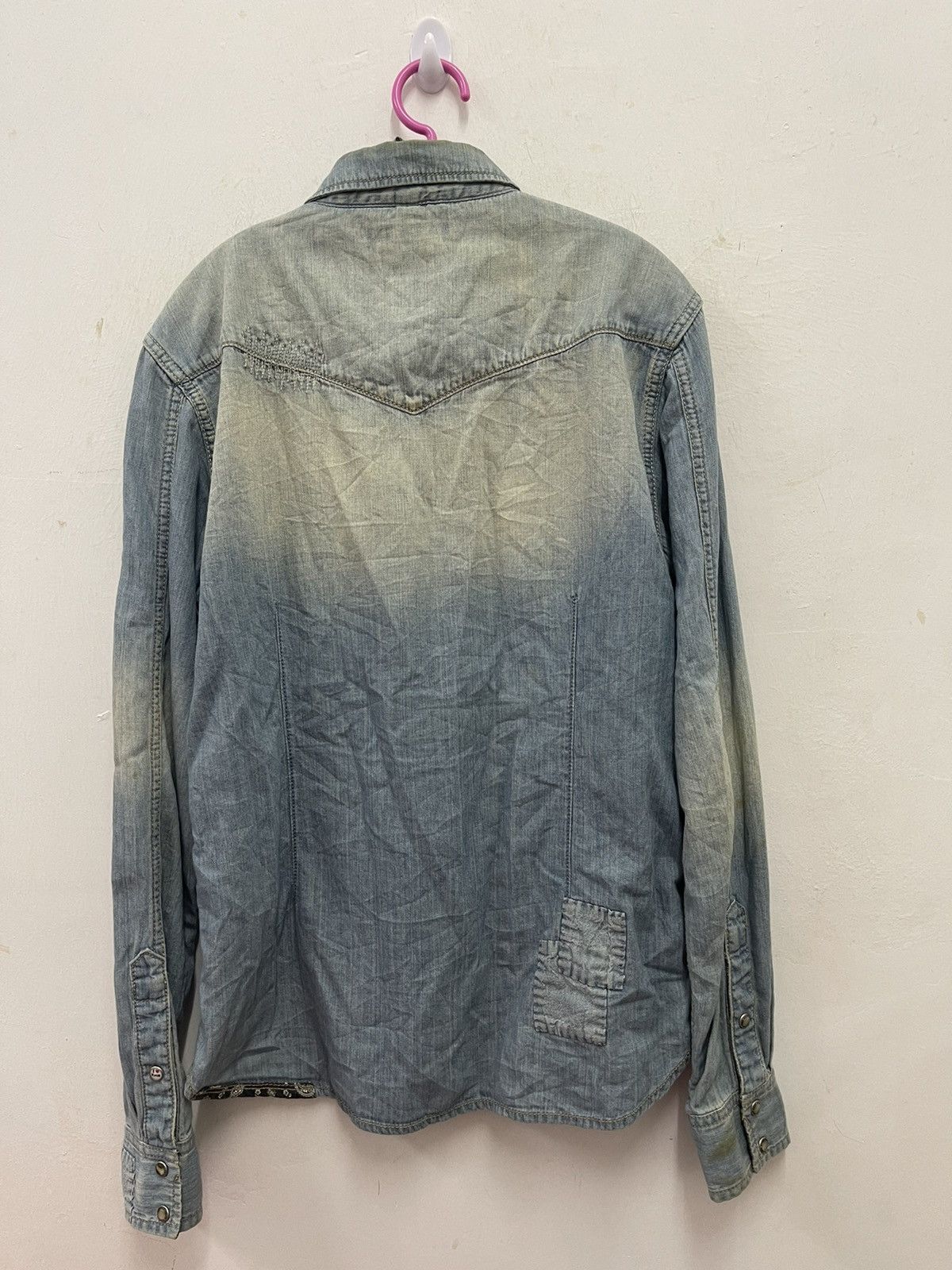 Japanese Brand Rare Vintage KRIFF MAYER Western Pearl Snap Button Denim Size US L / EU 52-54 / 3 - 8 Thumbnail