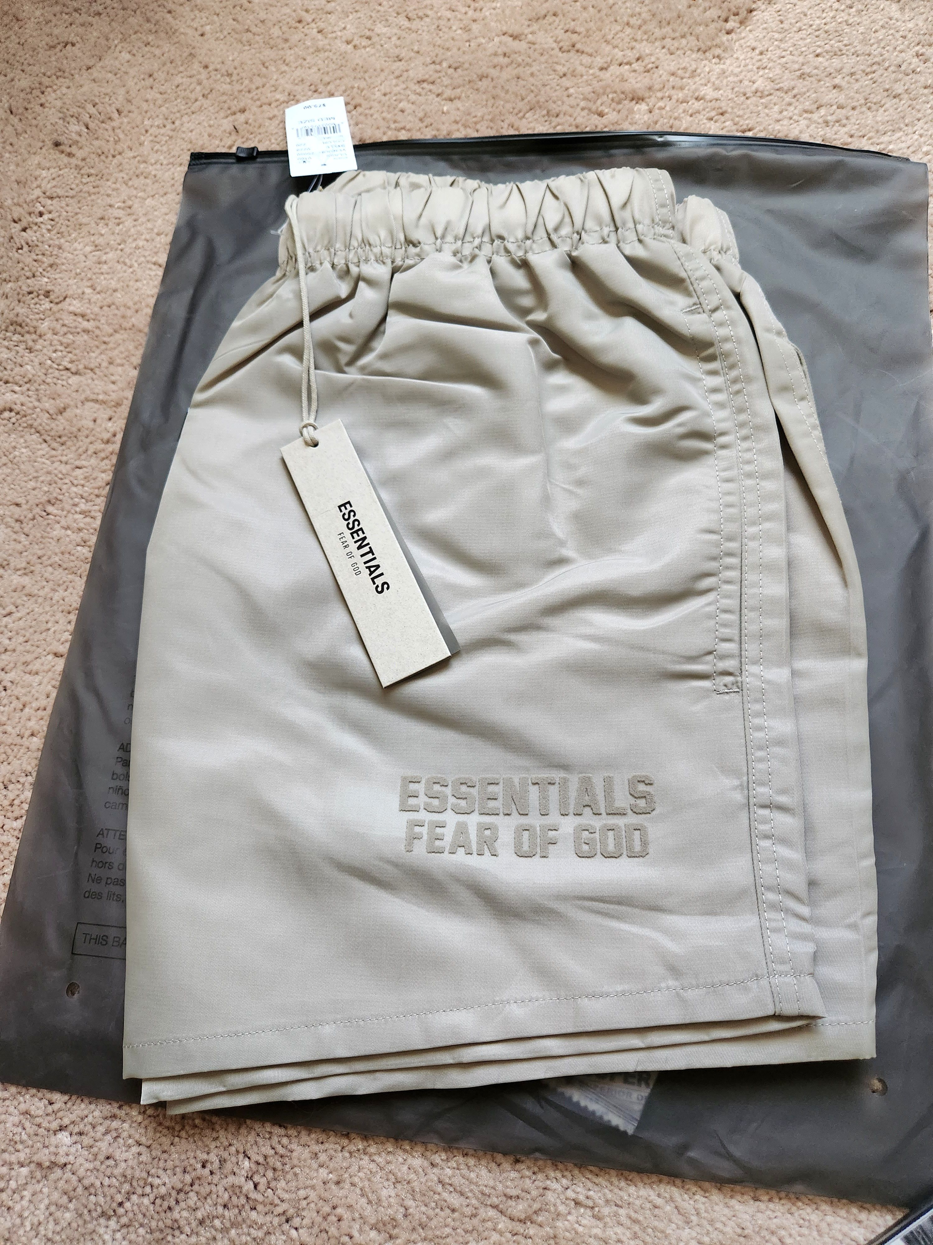 Fear of God Fear Of God Essentials LOGO Running Shorts M SMOKE 💨🔥 | Grailed