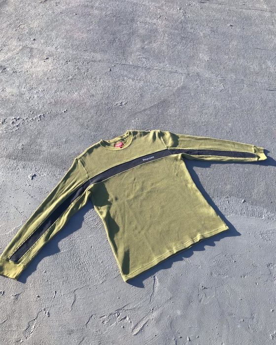 Supreme Supreme Panel Stripe Waffle Thermal Olive Green FW 2018