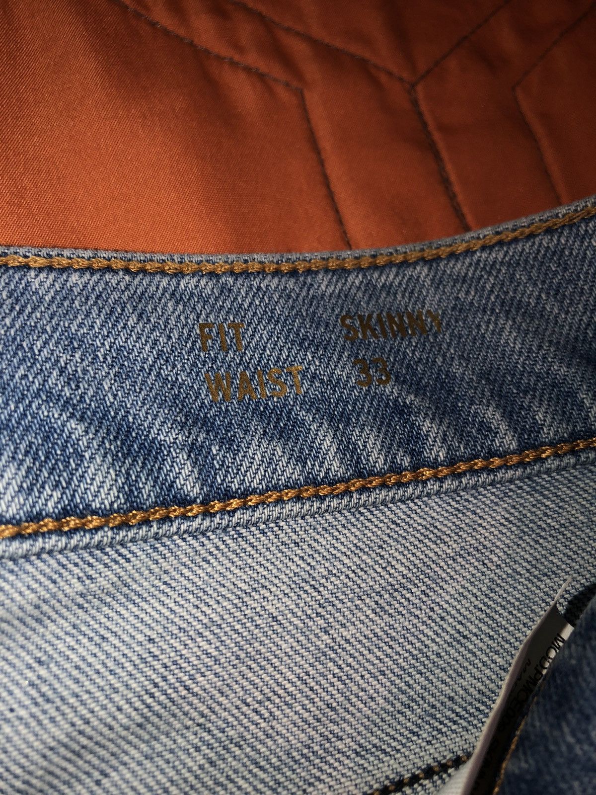 Palm Angels PALM ANGELS SKINNY DENIM LIGHT WASH TRACK PANT Size US 33 - 5 Thumbnail