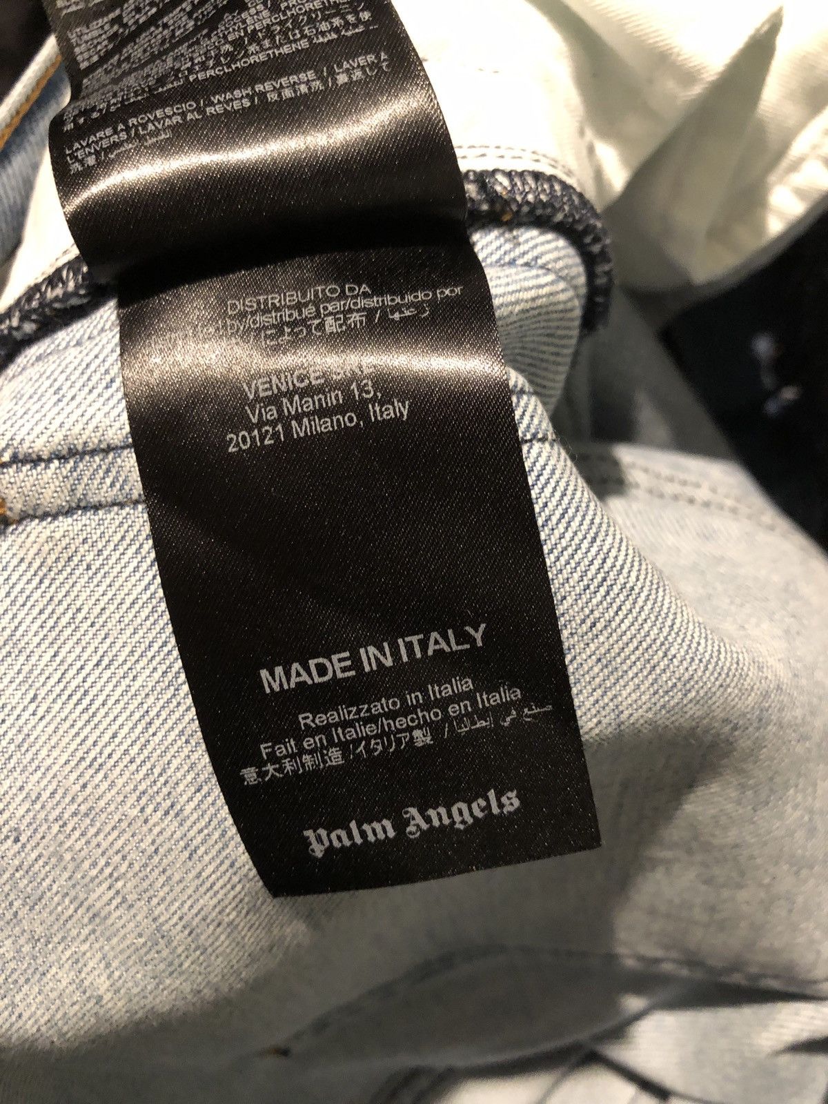 Palm Angels PALM ANGELS SKINNY DENIM LIGHT WASH TRACK PANT Size US 33 - 8 Thumbnail