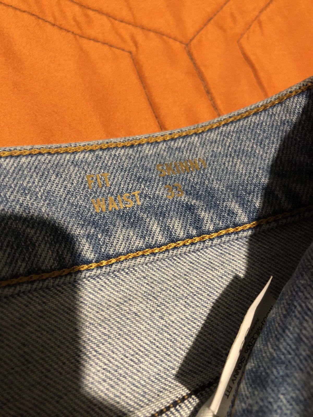 Palm Angels PALM ANGELS SKINNY DENIM LIGHT WASH TRACK PANT Size US 33 - 6 Thumbnail