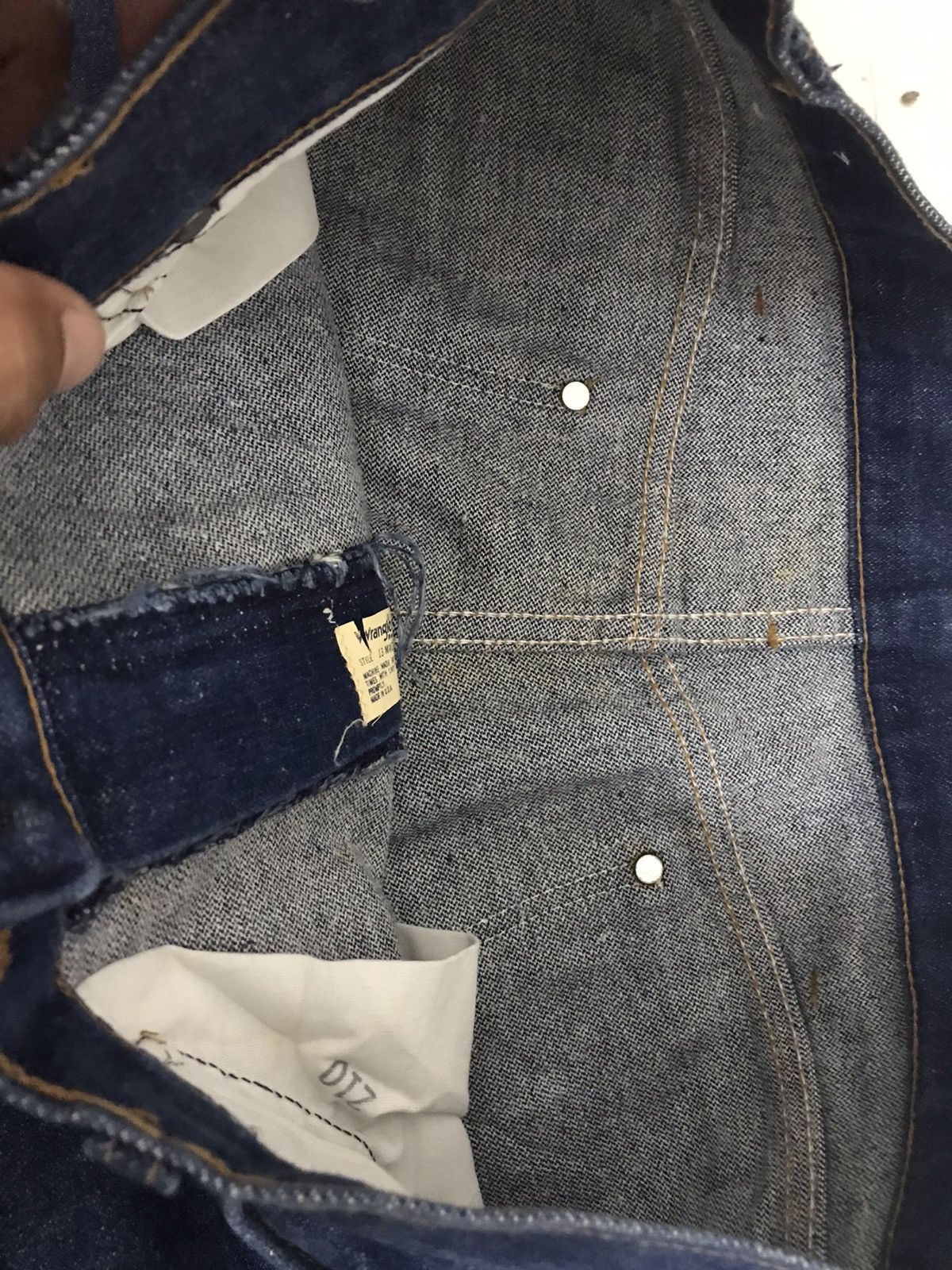 Vintage × Wrangler Vintage 70s Wrangler Denim Jeans Scovill USA Size US 34 / EU 50 - 6 Thumbnail