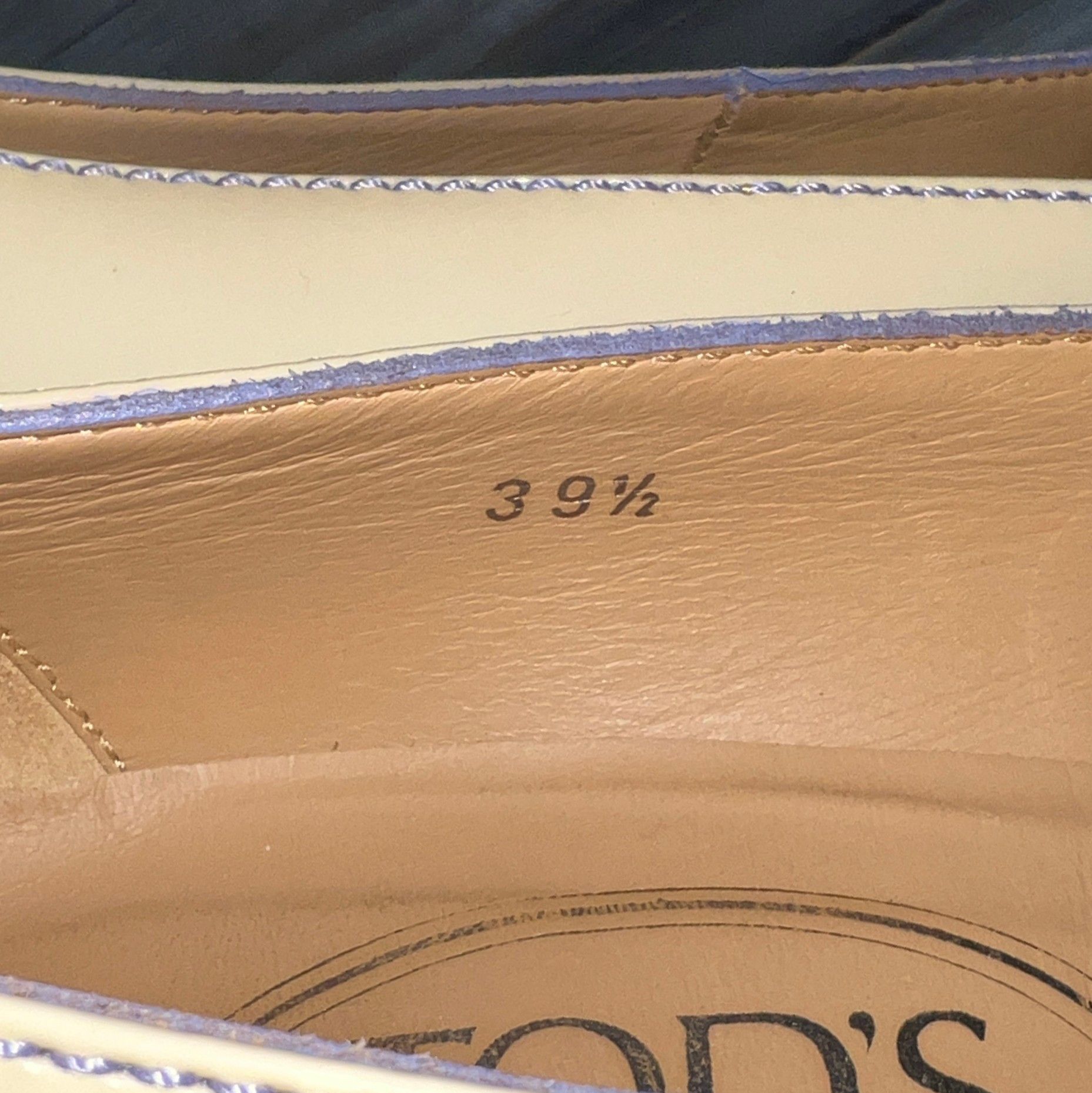 Leather Tod's Patent Leather Heels Women's Shoes Beige Made In Italy Size US 9.5 / IT 39.5 - 11 Thumbnail