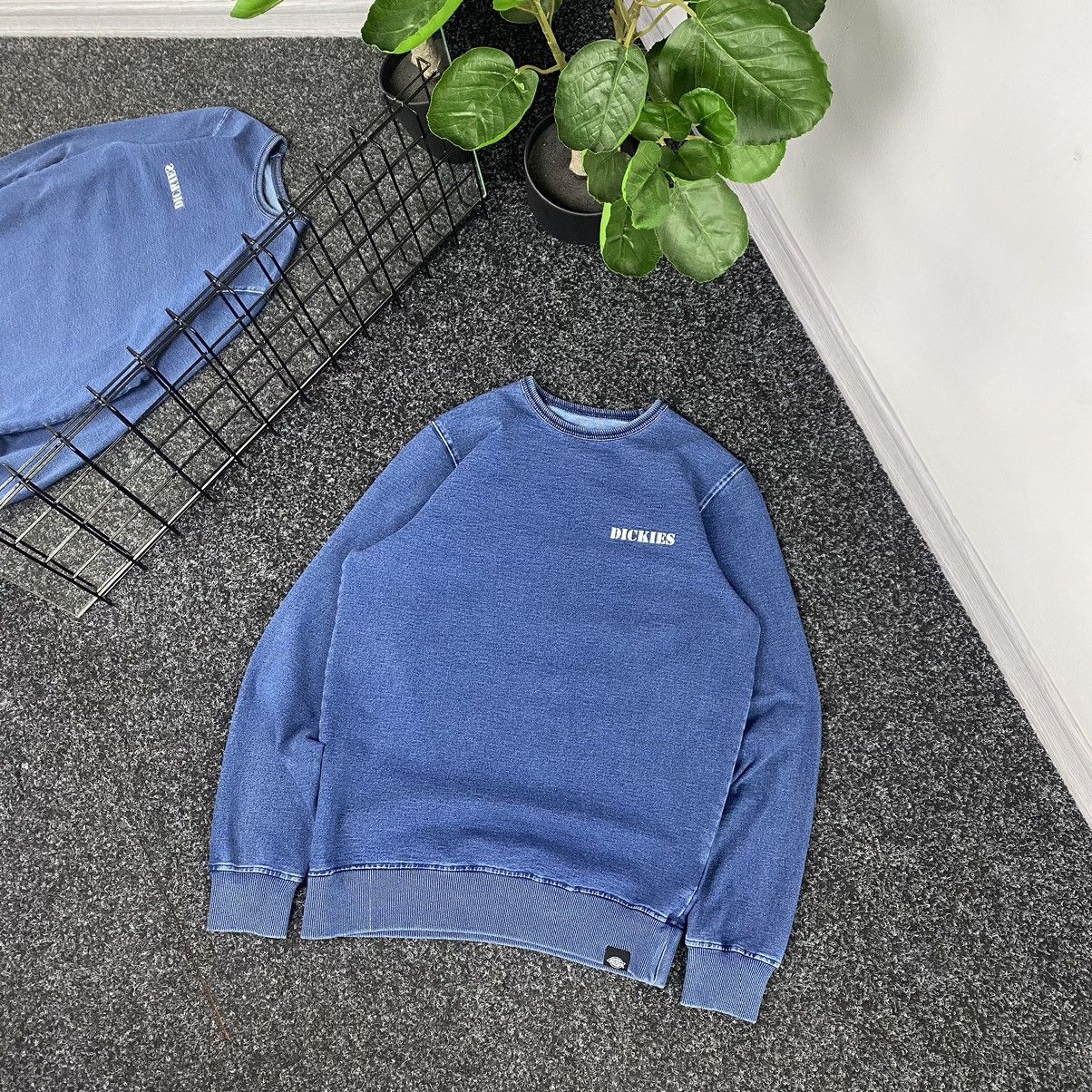 Dickies Denim Blue Dickies EU Distressed Pullover Sweatshirt Size US S / EU 44-46 / 1 - 1 Thumbnail
