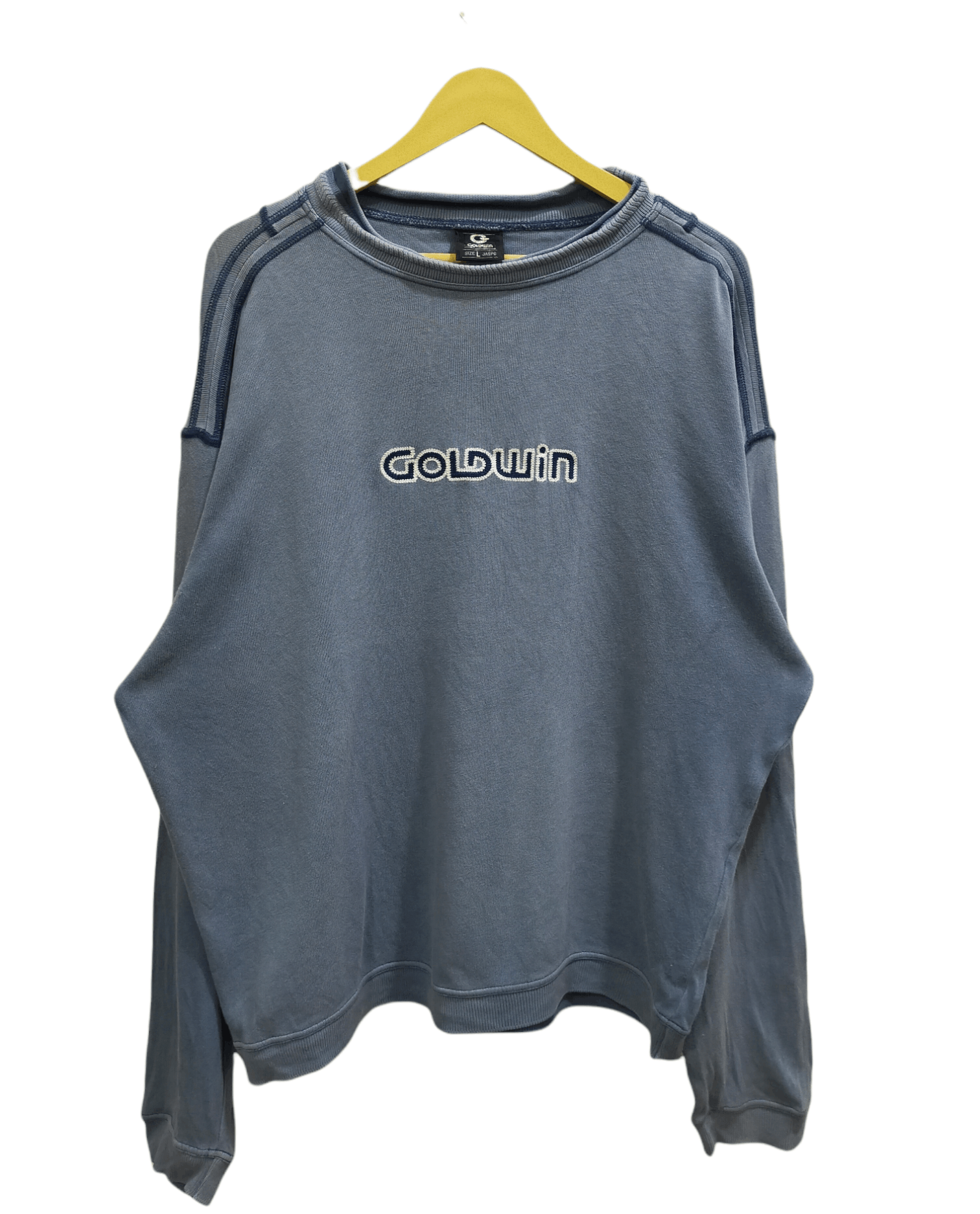 Designer × Goldwin Vintage Goldwin Embroidered Spell Out Sweatshirt Size US L / EU 52-54 / 3 - 1 Thumbnail