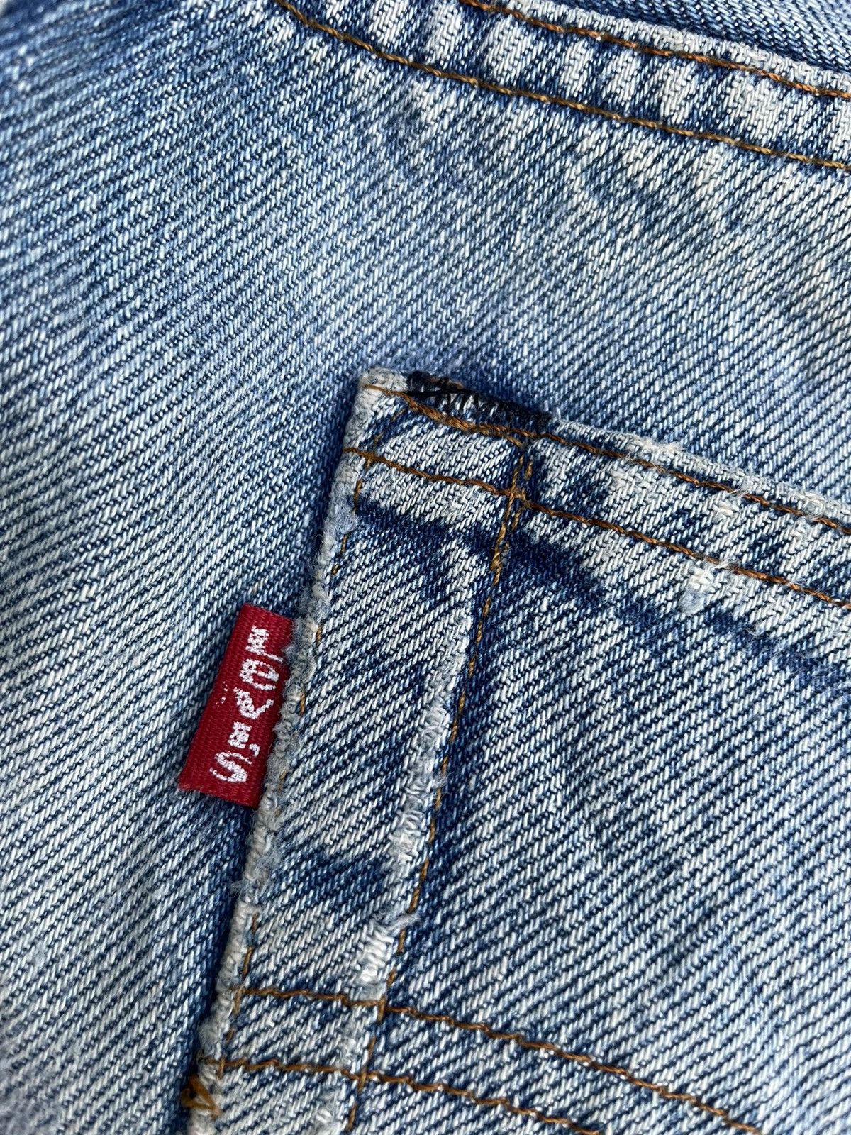 Levi's Rare Vintage Levis 501e Redline 1983 Aging Distressed Size US 31 - 14 Thumbnail