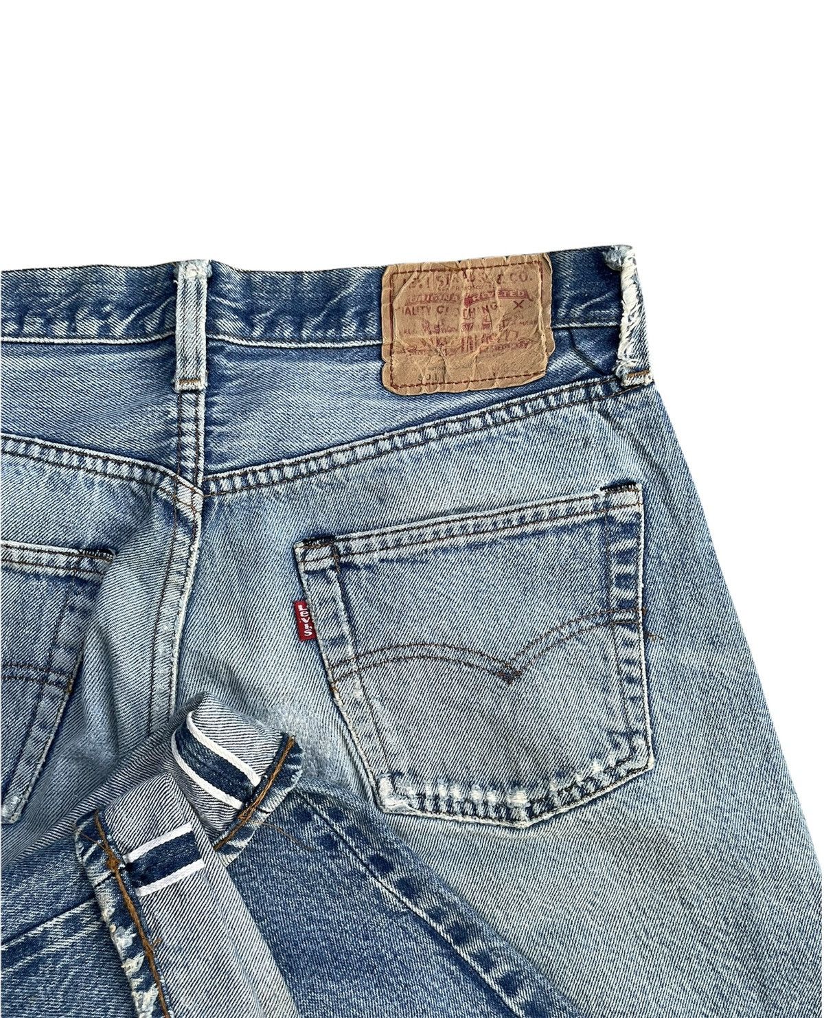 Levi's Rare Vintage Levis 501e Redline 1983 Aging Distressed Size US 31 - 10 Thumbnail