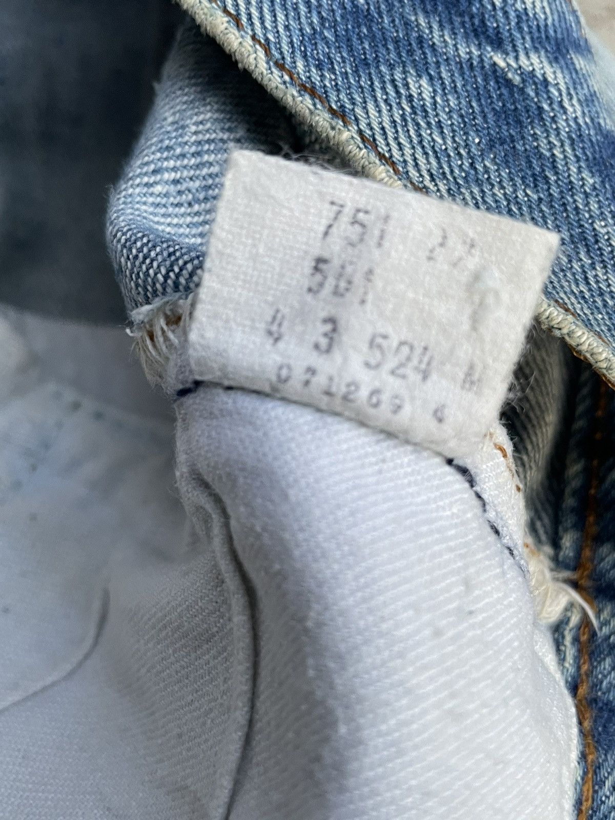 Levi's Rare Vintage Levis 501e Redline 1983 Aging Distressed Size US 31 - 15 Thumbnail