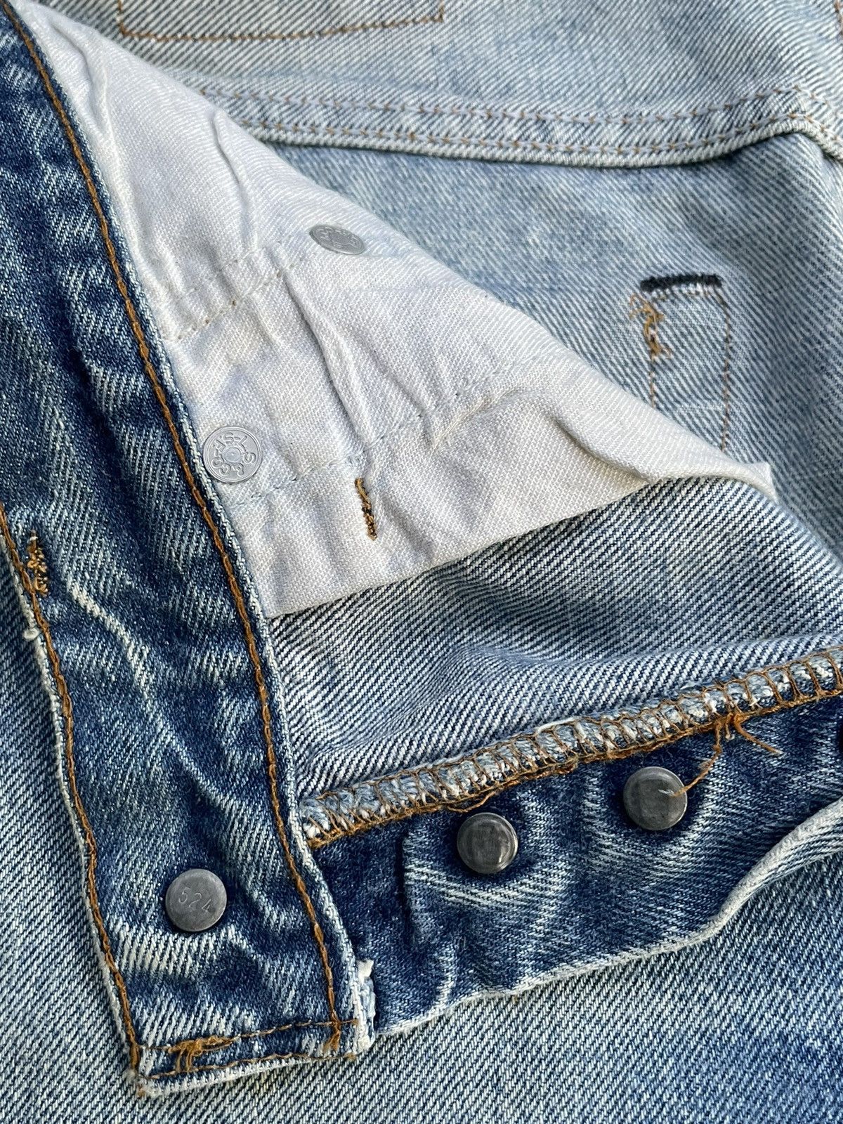 Levi's Rare Vintage Levis 501e Redline 1983 Aging Distressed Size US 31 - 18 Thumbnail