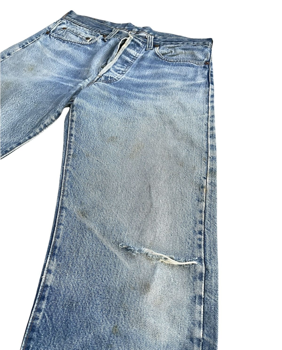 Levi's Rare Vintage Levis 501e Redline 1983 Aging Distressed Size US 31 - 3 Thumbnail