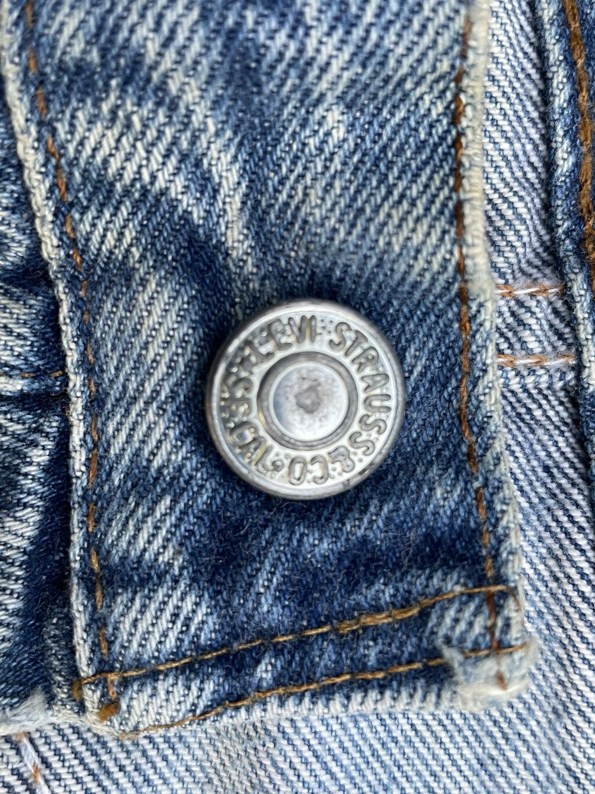 Levi's Rare Vintage Levis 501e Redline 1983 Aging Distressed Size US 31 - 21 Thumbnail